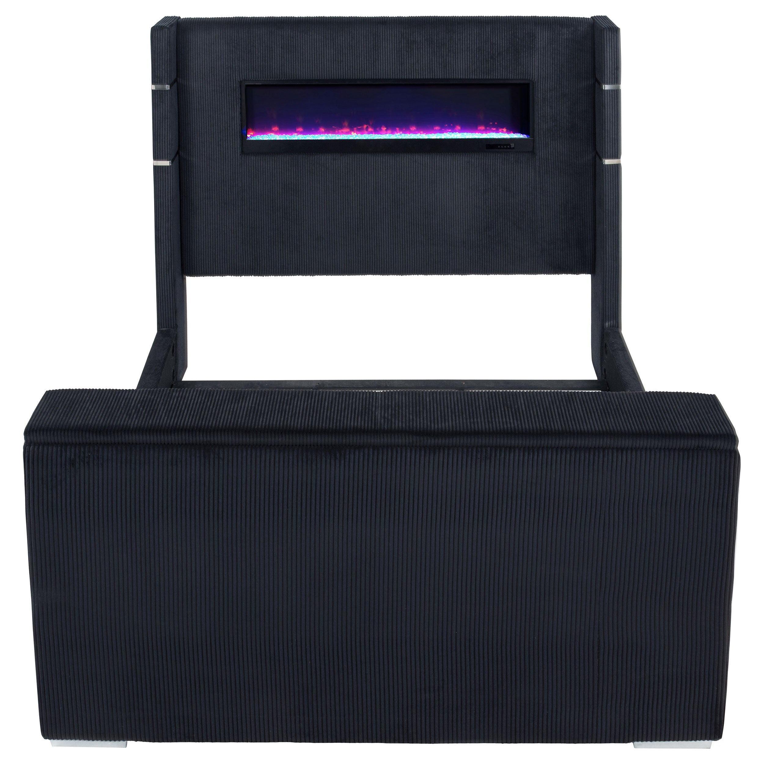 Tisdall Flame Visualizer Wingback TV Bed