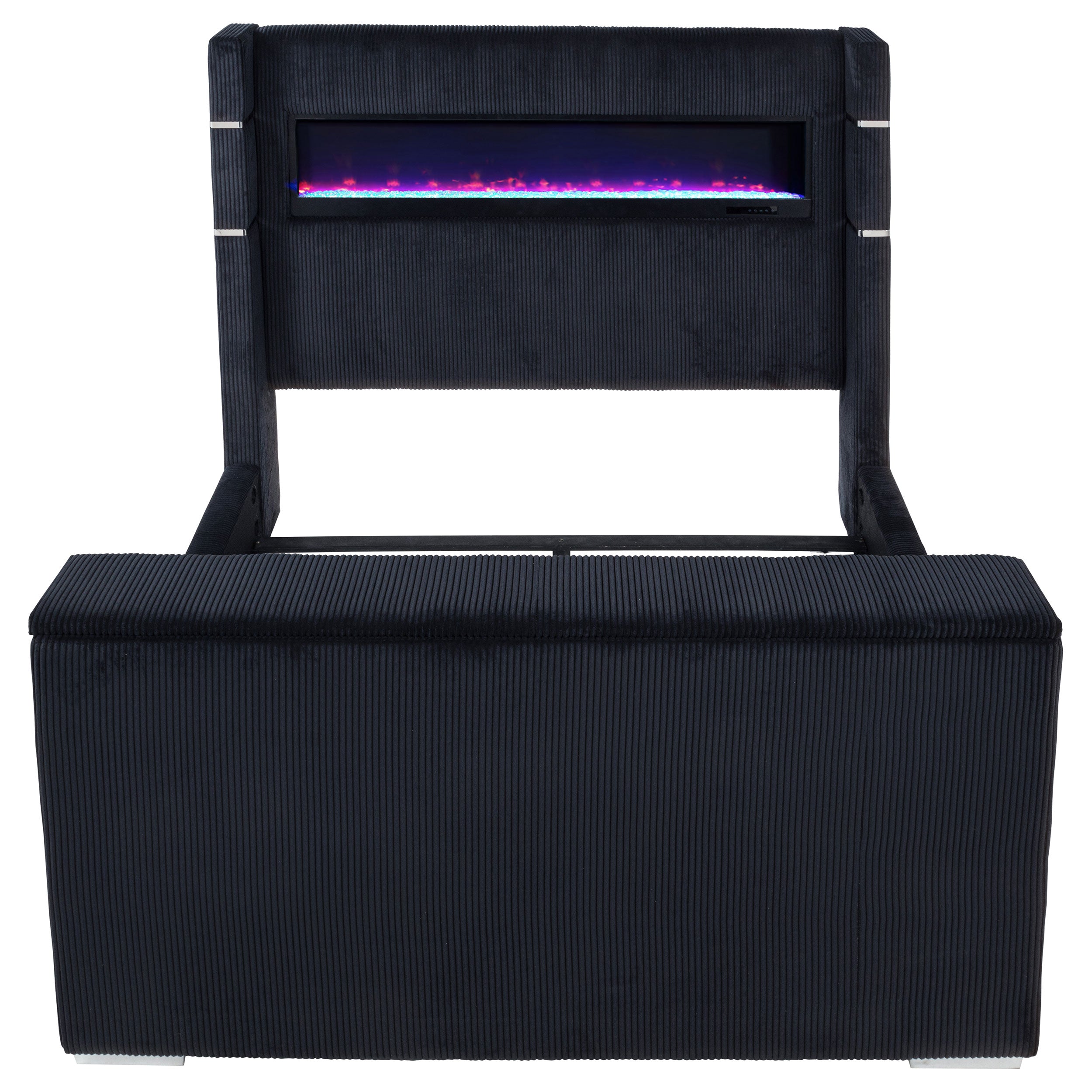 Tisdall Flame Visualizer Wingback TV Bed