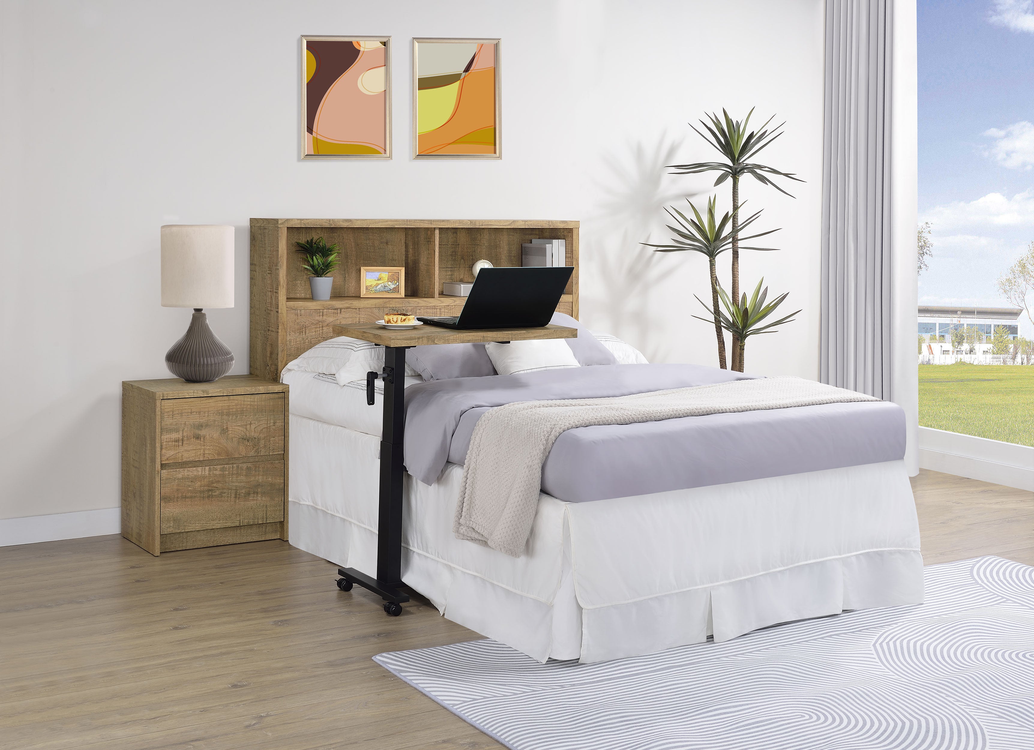 Westpark 49-inch Queen Bookcase Headboard Mango