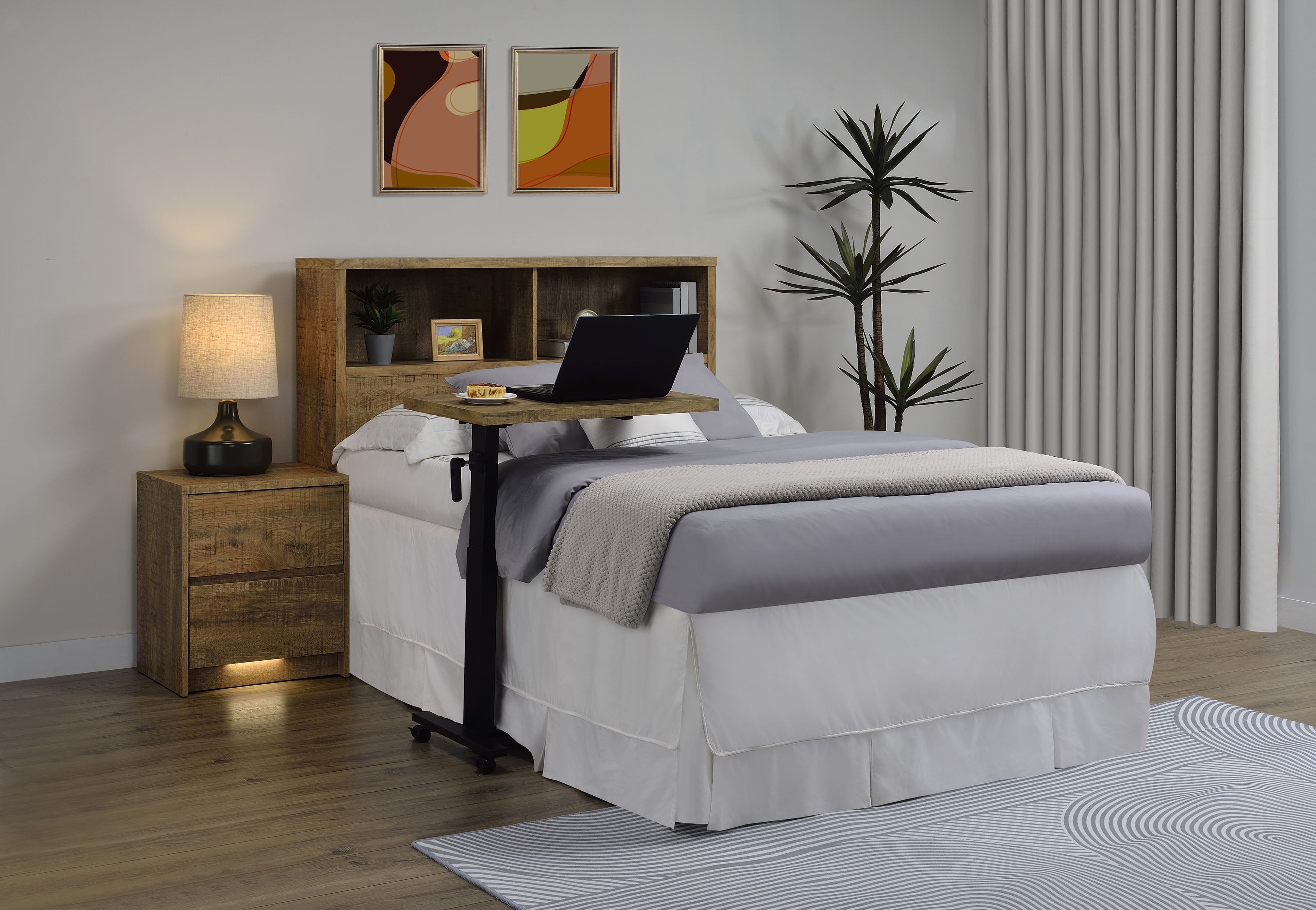 Westpark 49-inch Queen Bookcase Headboard Mango