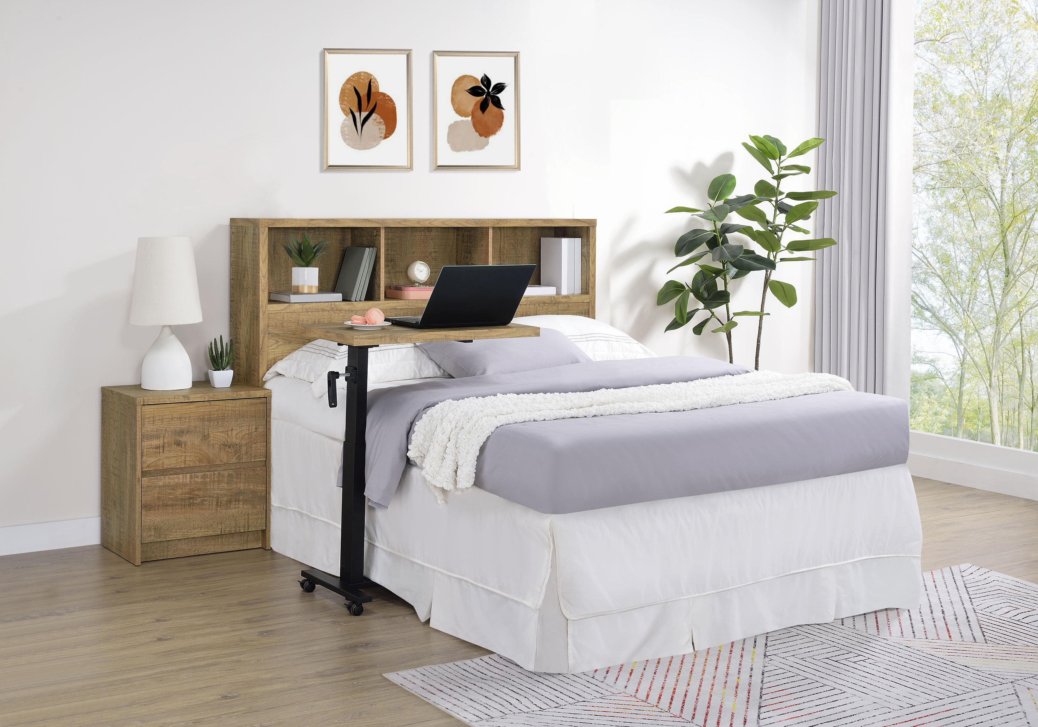 Westpark 49-inch Queen Bookcase Headboard Mango