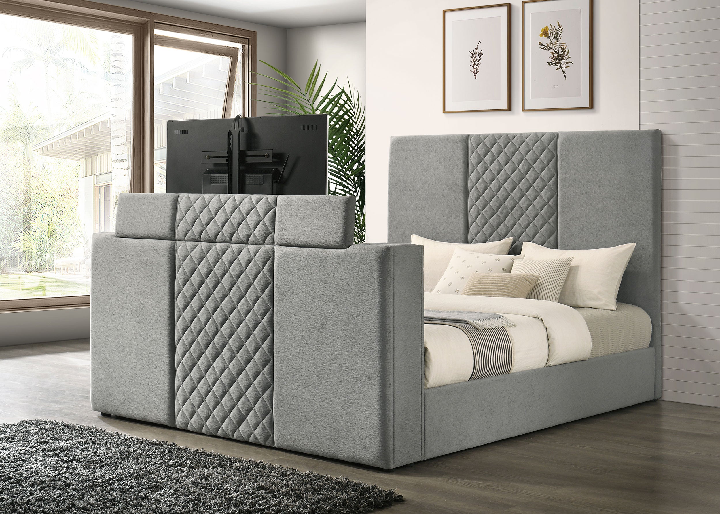 Tara Upholstered TV Bed