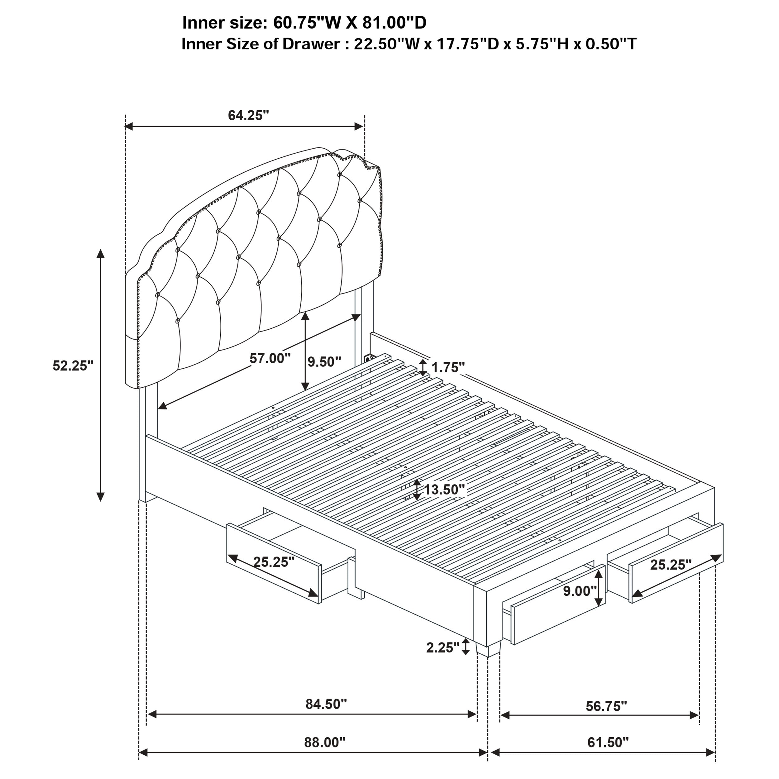 Marianna Panel Storage Bed