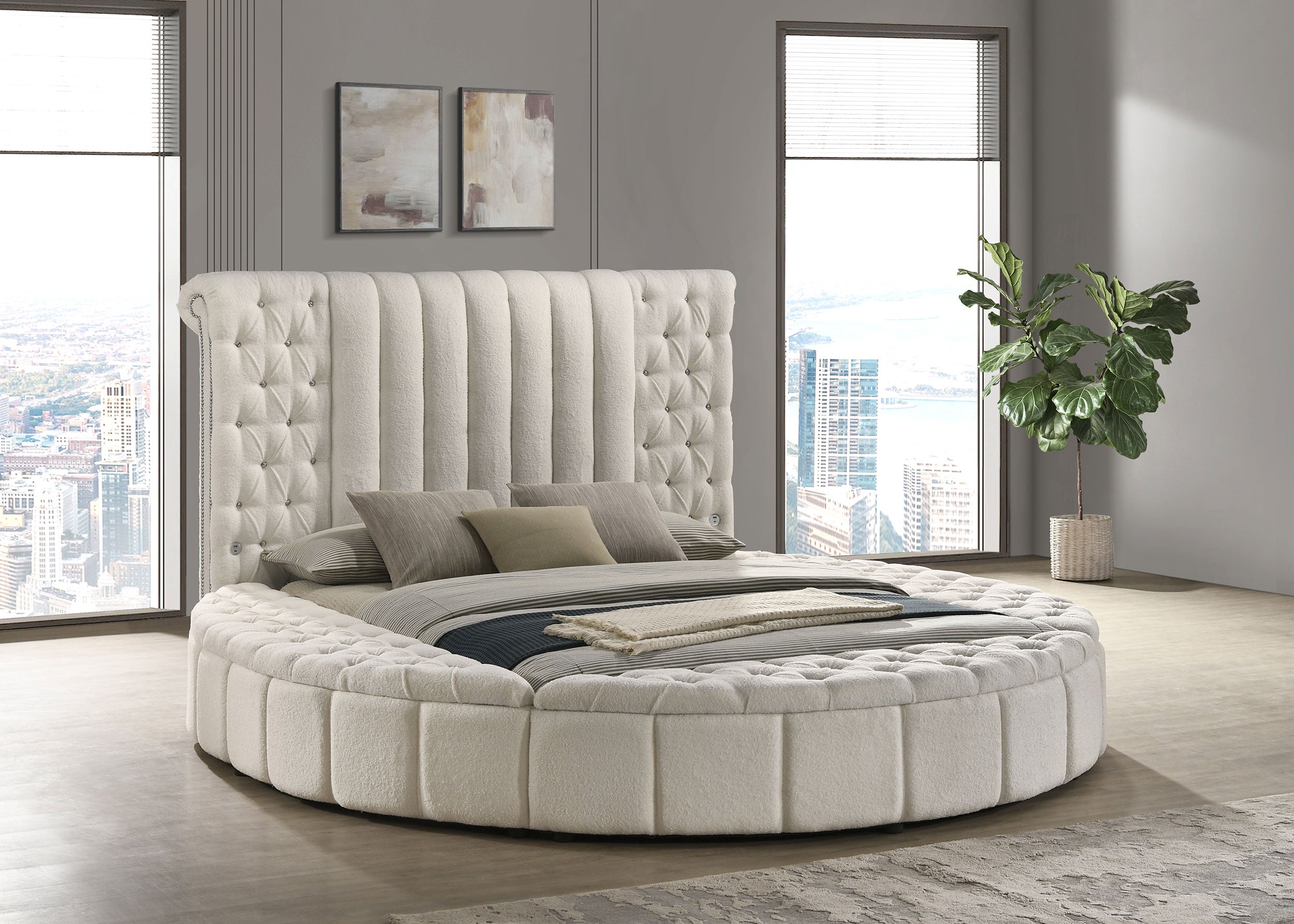 Sonya Upholstered Panel Storage Bed
