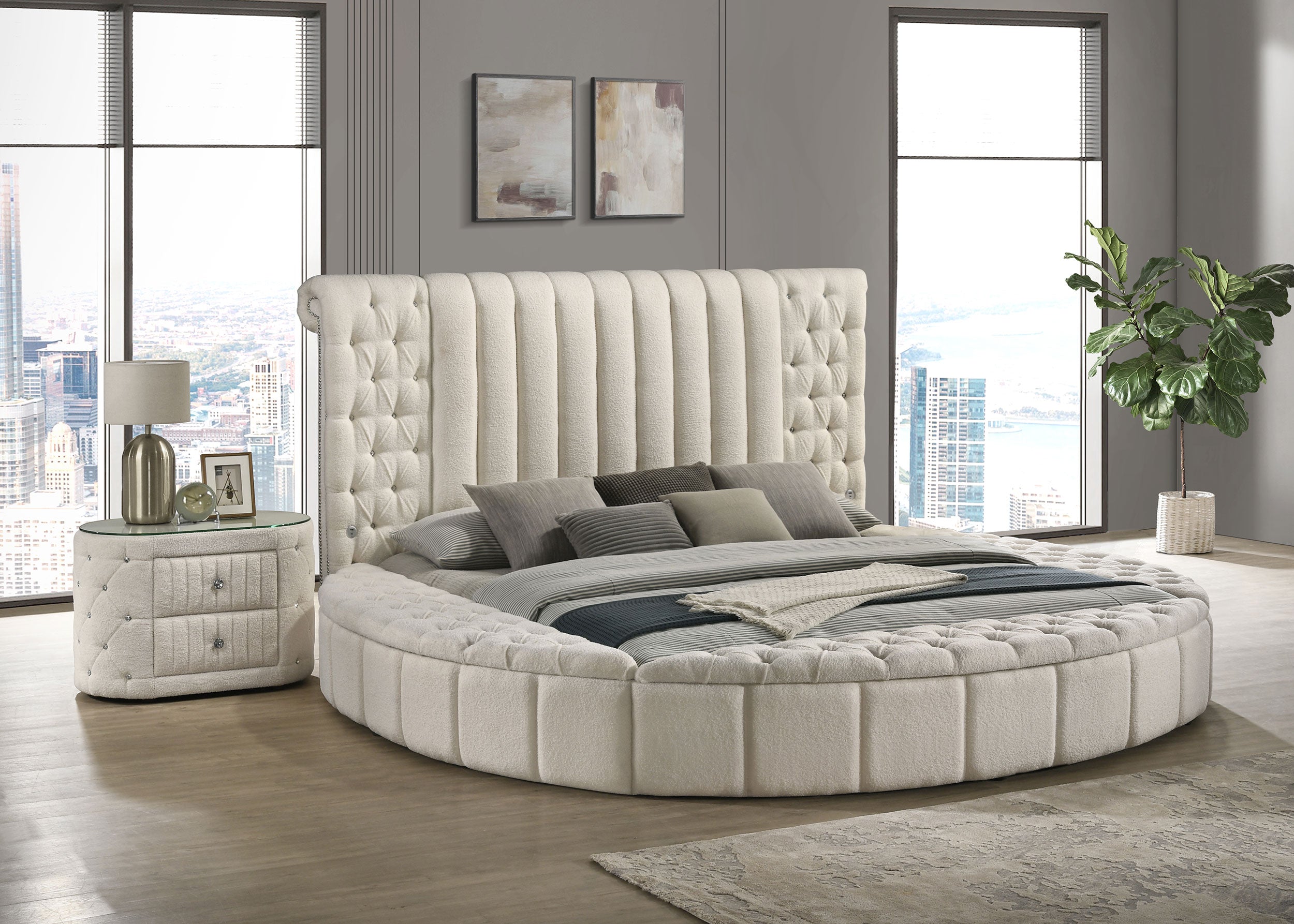 Sonya Upholstered Panel Storage Bed
