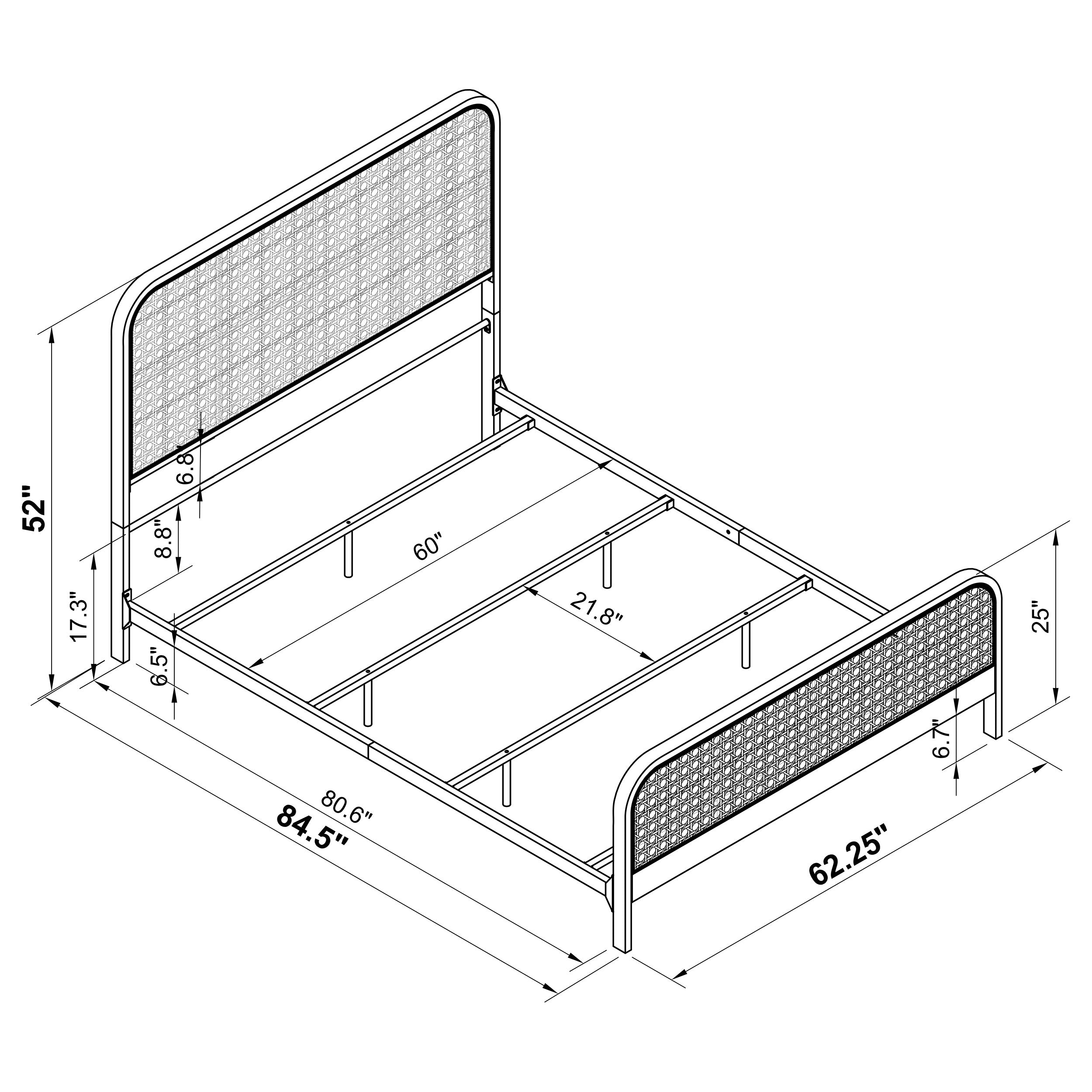 Lanewood Metal Panel Bed