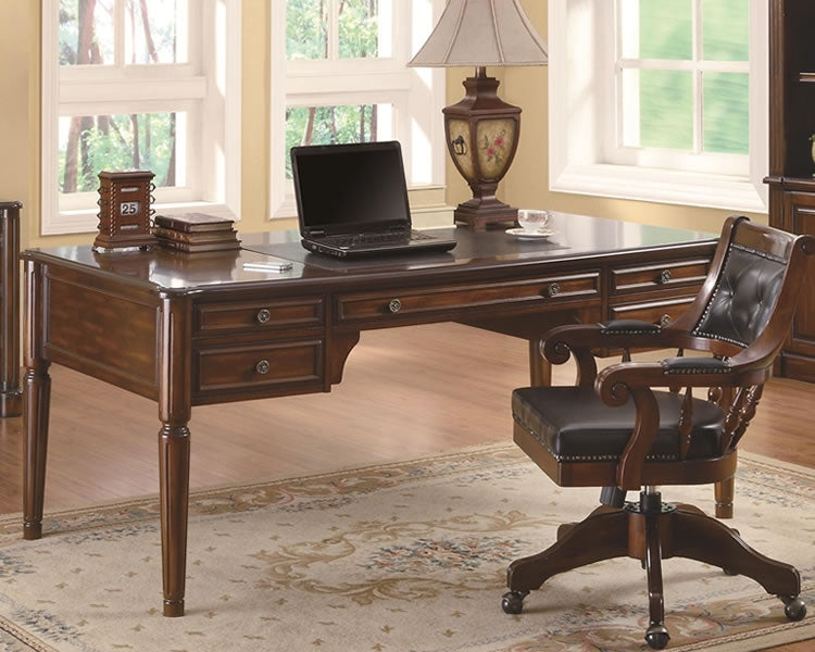 Traditional Paterson Home Office Desk in Walnut Finish