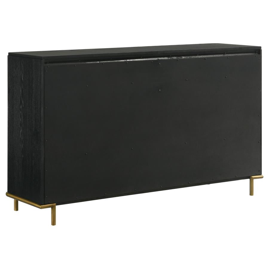 Modern Arini 8-Drawer Bedroom Dresser Black