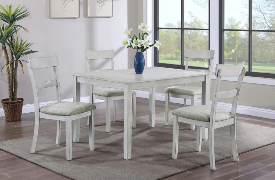 Giulia 5 PC Dining Room Dinette Set With Padded Seats In Drifteood