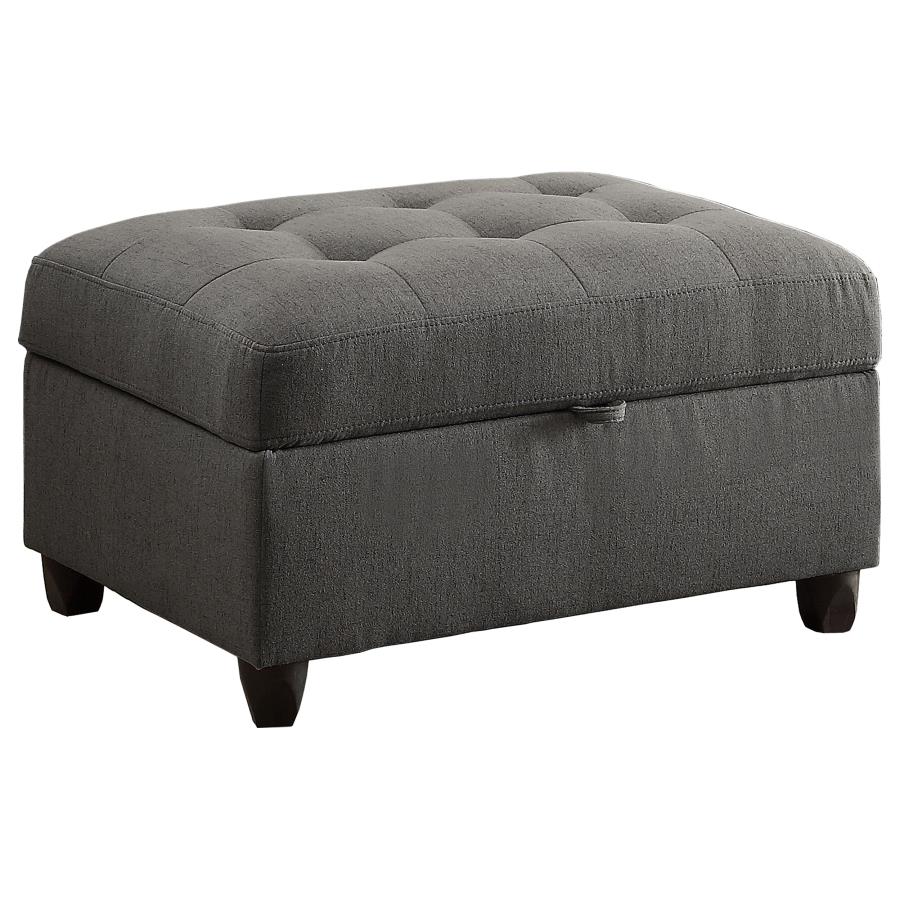 Stonenesse Upholstered Sectional Chaise Sofa With ottoman in Grey