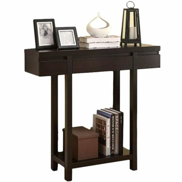 1-Drawer Rectangular Console Table Cappuccino