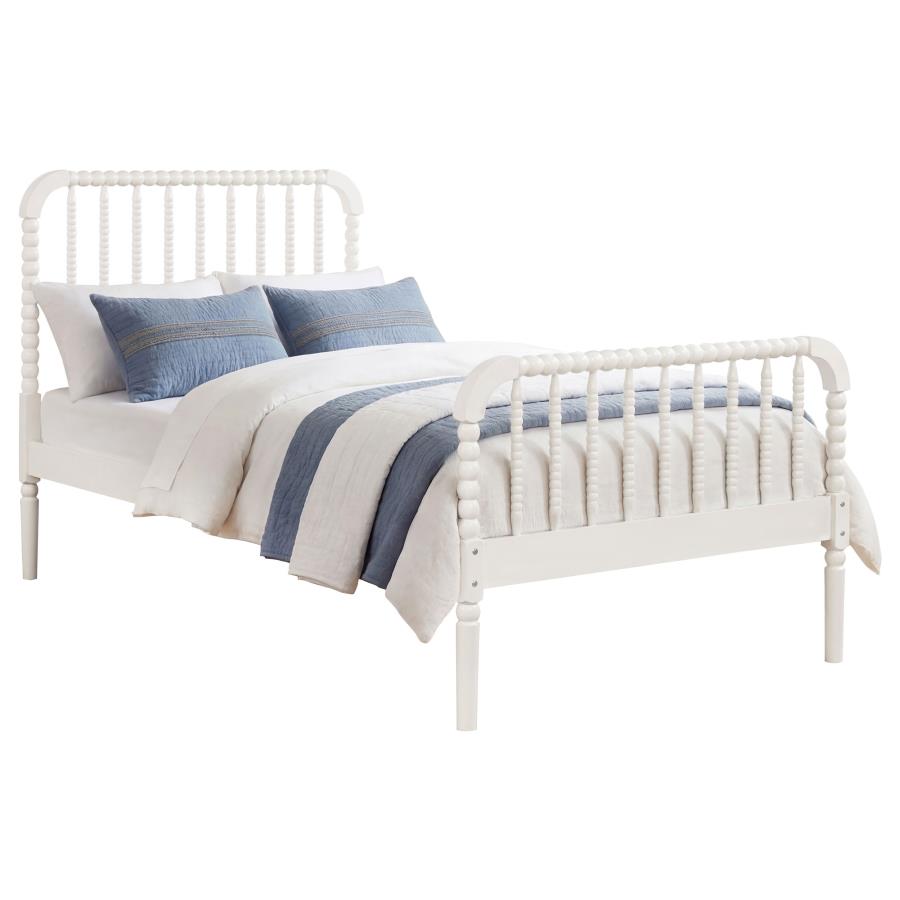 Jones Wood Twin Open Frame Bed In White