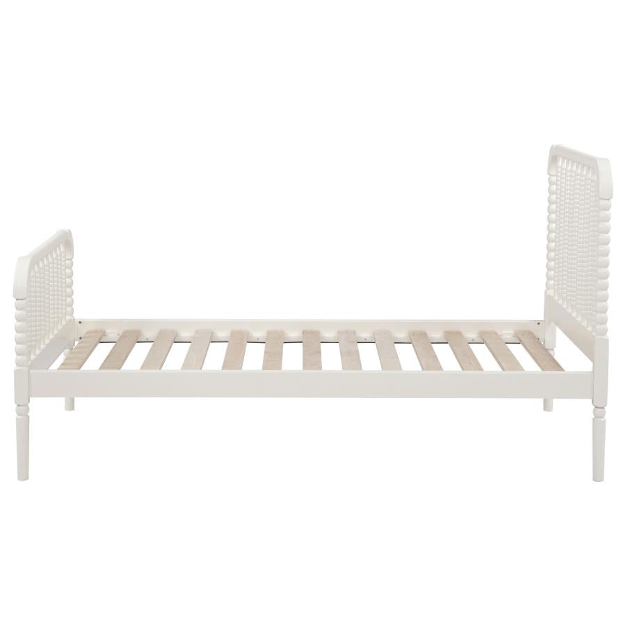 Jones Wood Twin Open Frame Bed In White