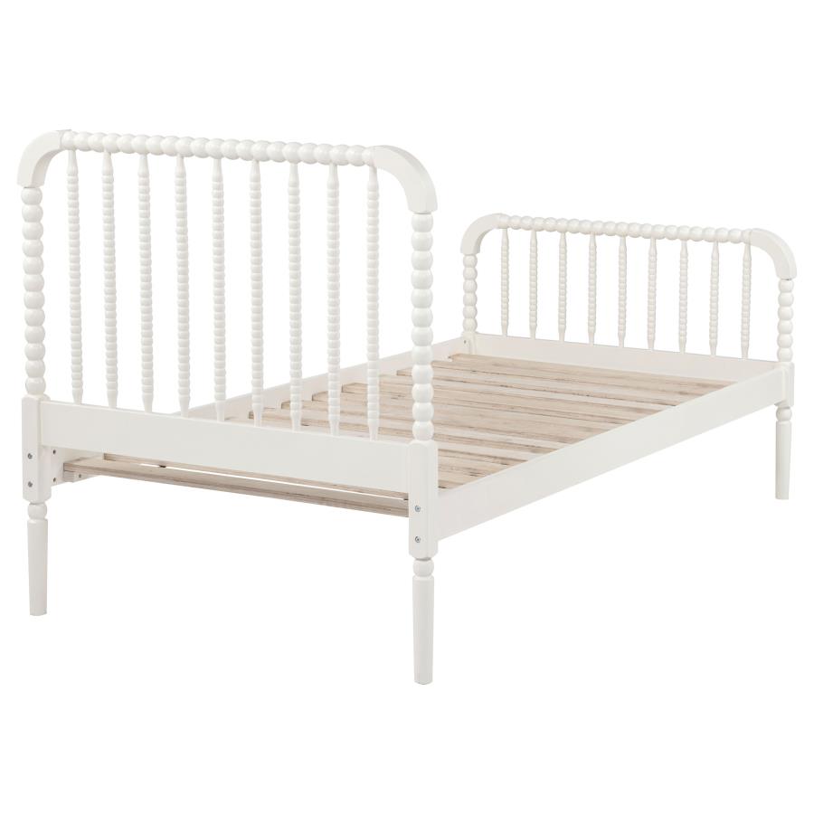 Jones Wood Twin Open Frame Bed In White