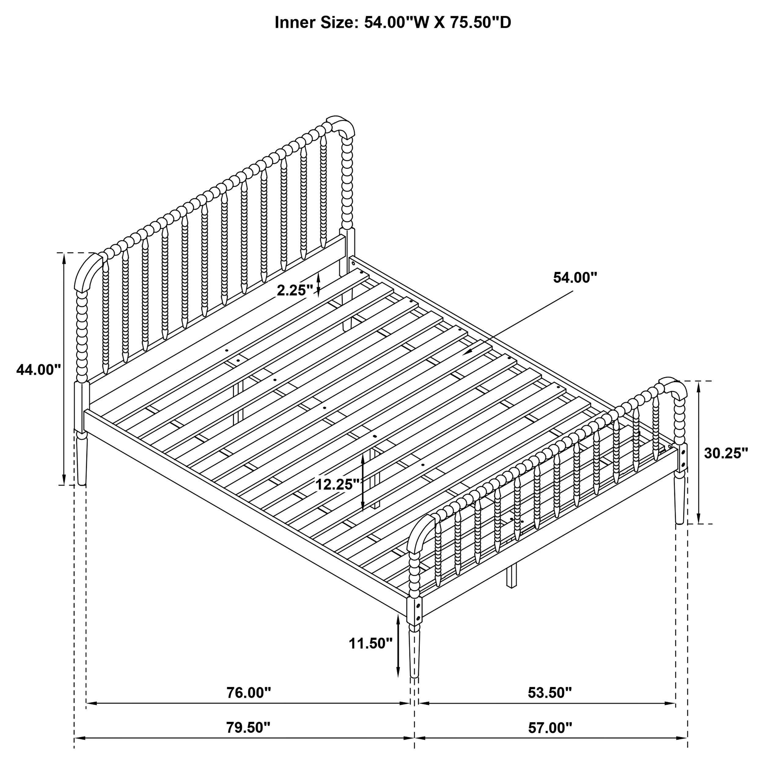 Jones Wood Open Frame Bed