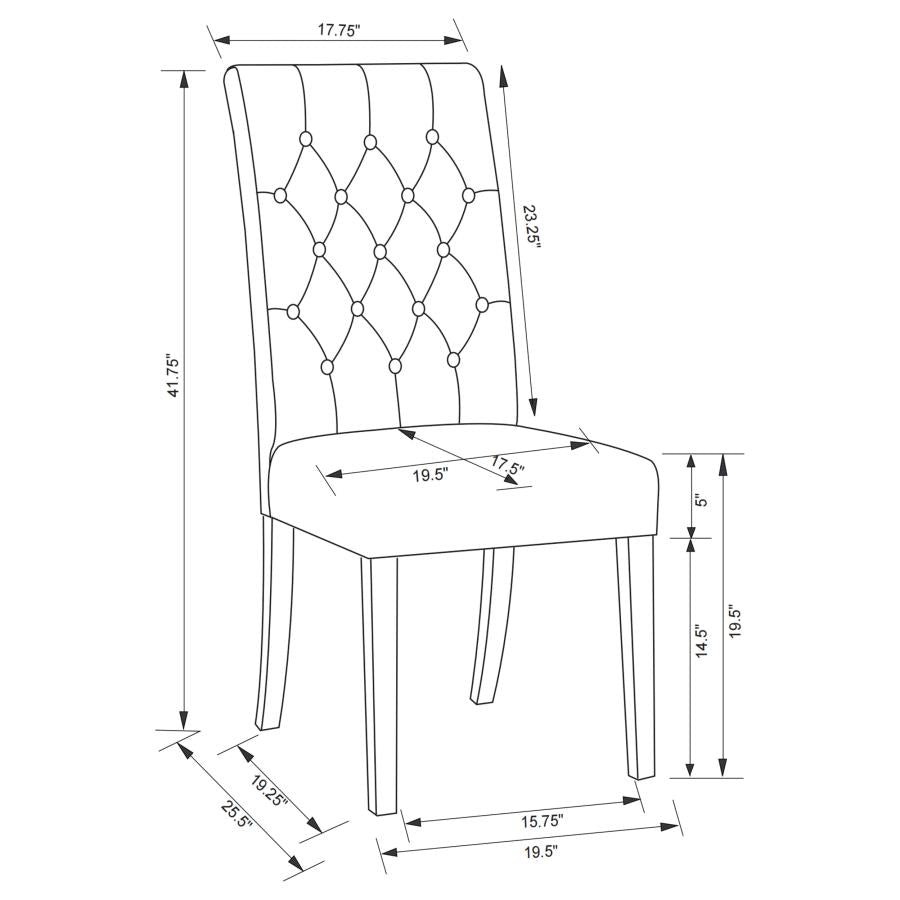 Douglas Tufted Back Dining Chairs Vineyard Oak (Set of 2)