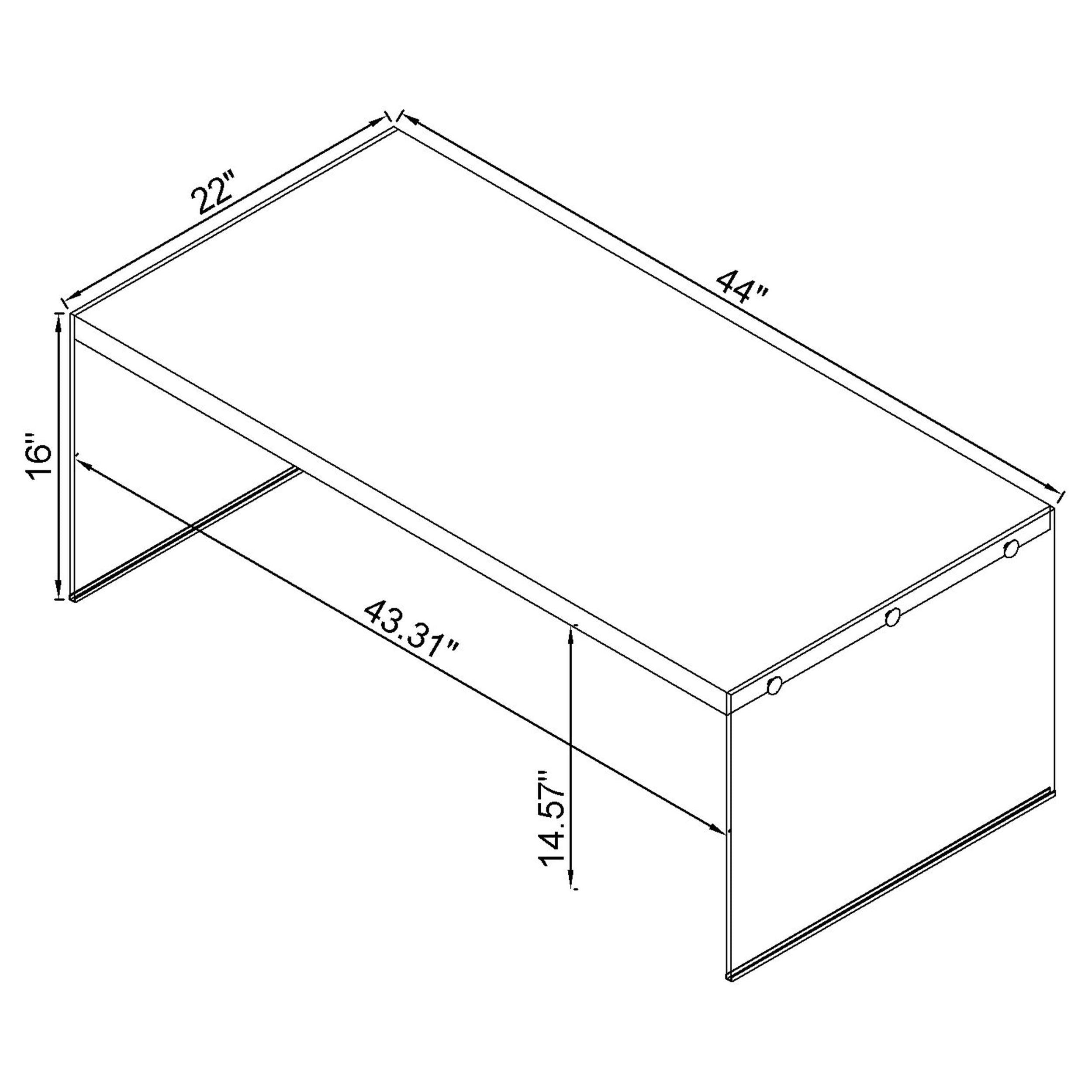 Opal Rectangular Coffee Table With Clear Glass Legs In White High Gloss