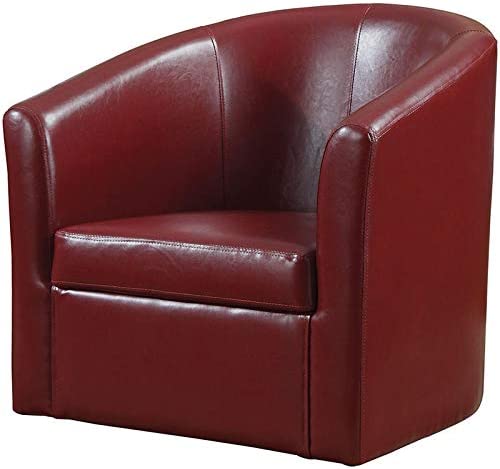 Turner Upholstery Sloped Arm Accent Swivel Chair Red