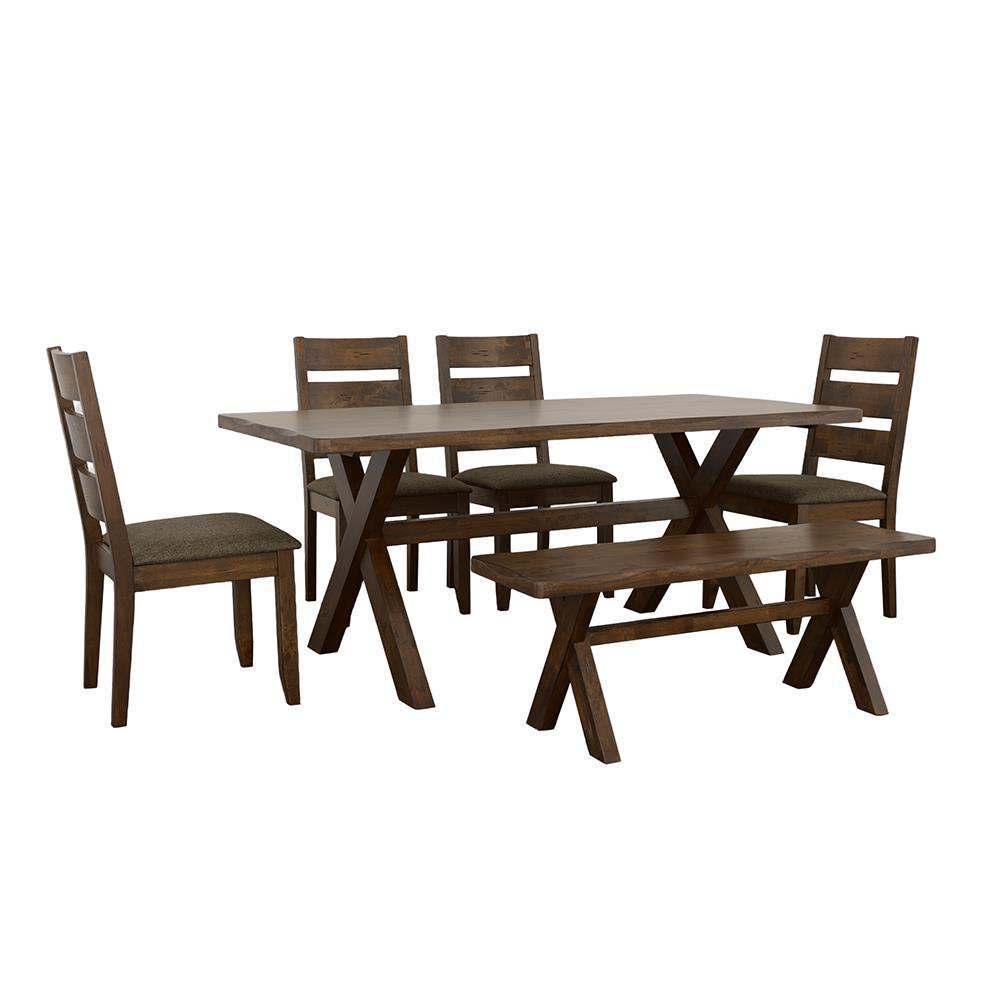 Alston Dining Room Set Knotty Nutmeg and Grey