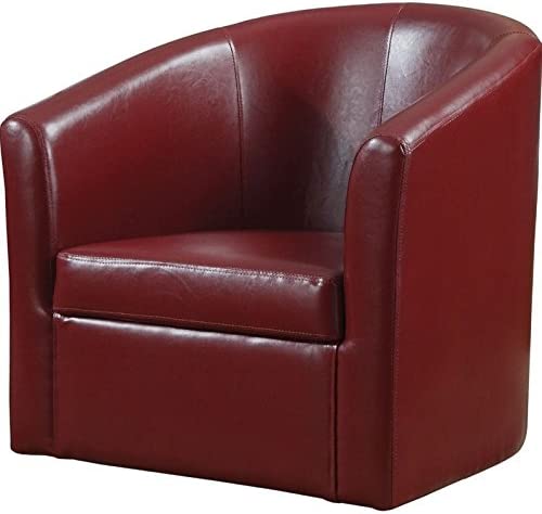 Turner Upholstery Sloped Arm Accent Swivel Chair Red