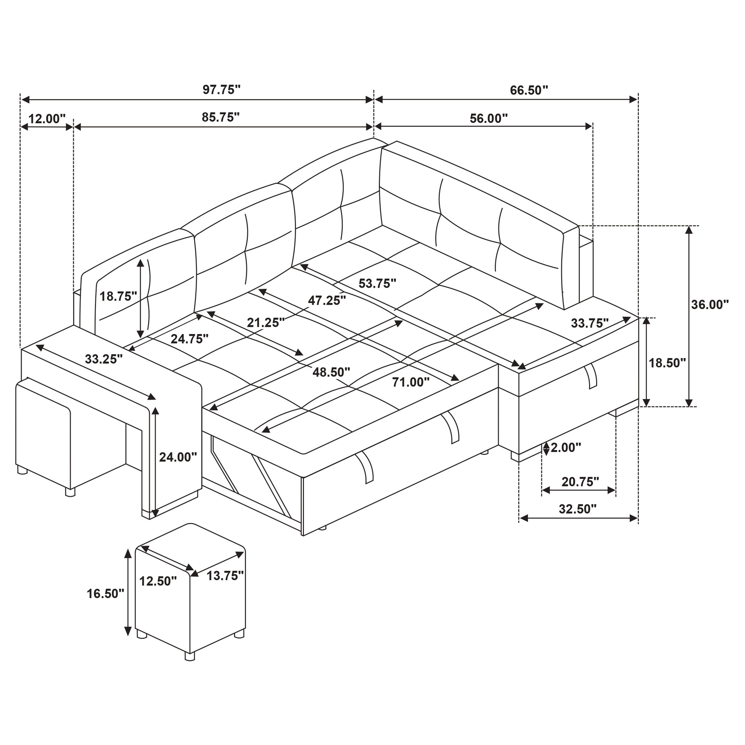 Roanne Sleeper Sectional Sofa