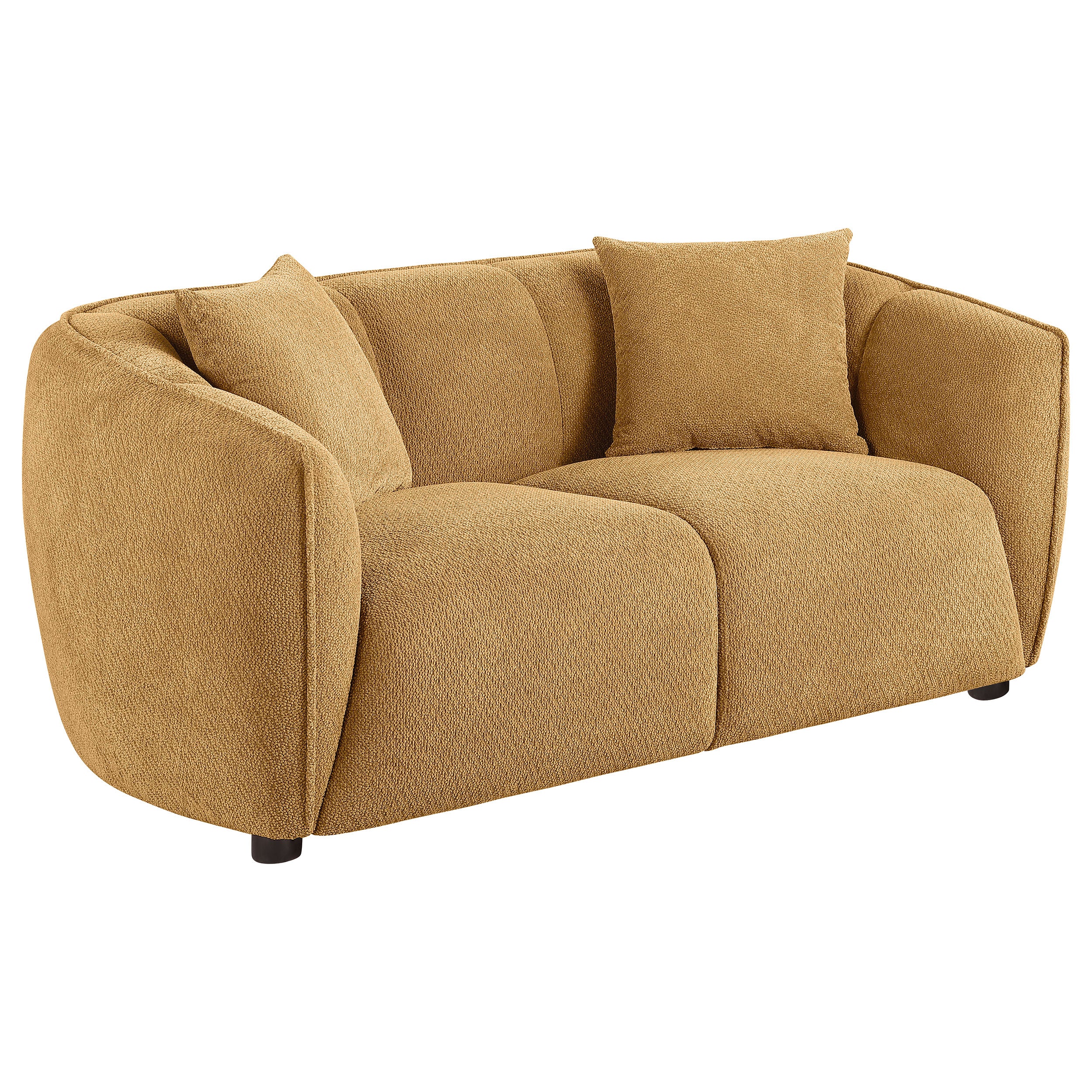 Aleisha 3-piece Fabric Upholstered Sofa Set In Mustard Yellow