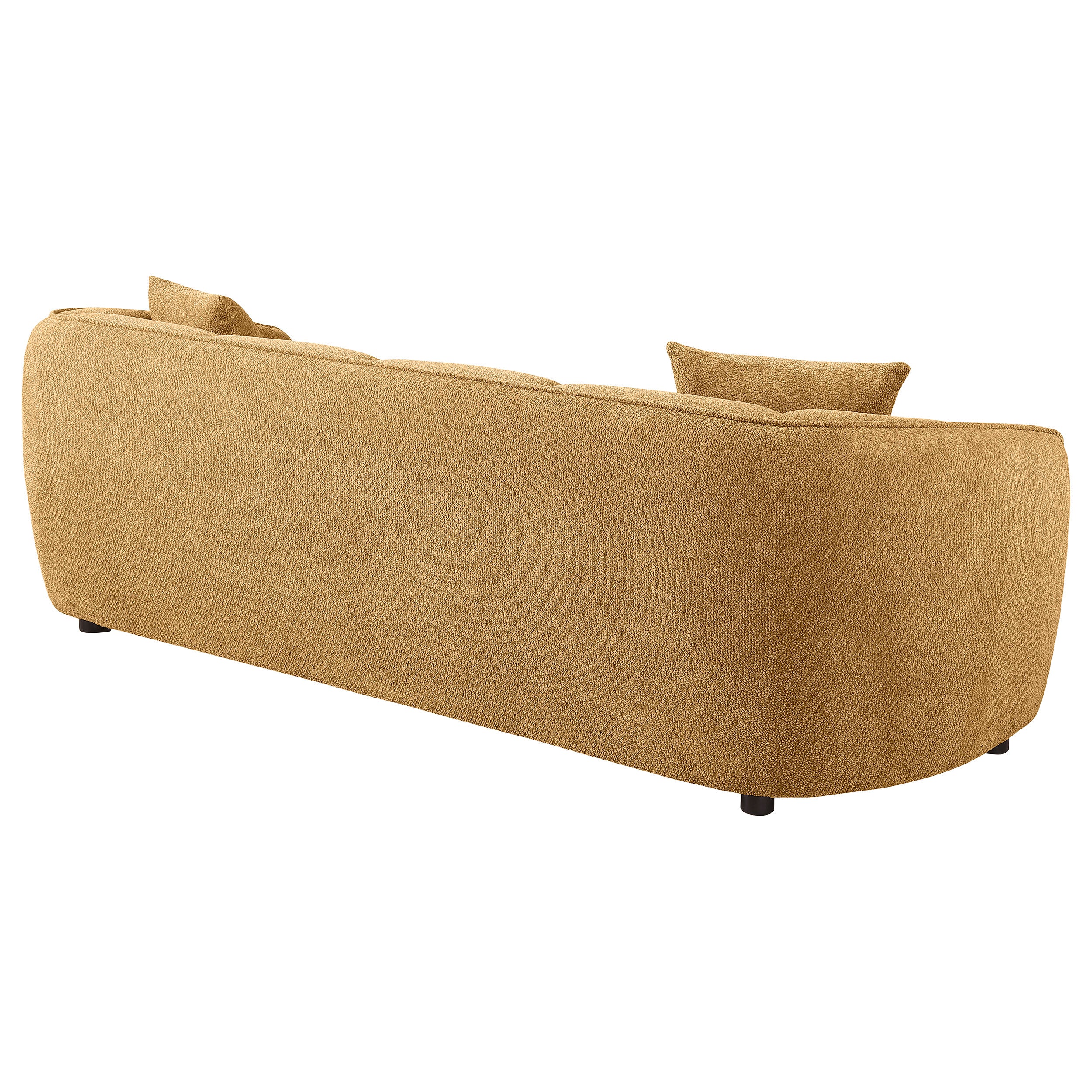 Aleisha Fabric Upholstered Sofa In Mustard Yellow