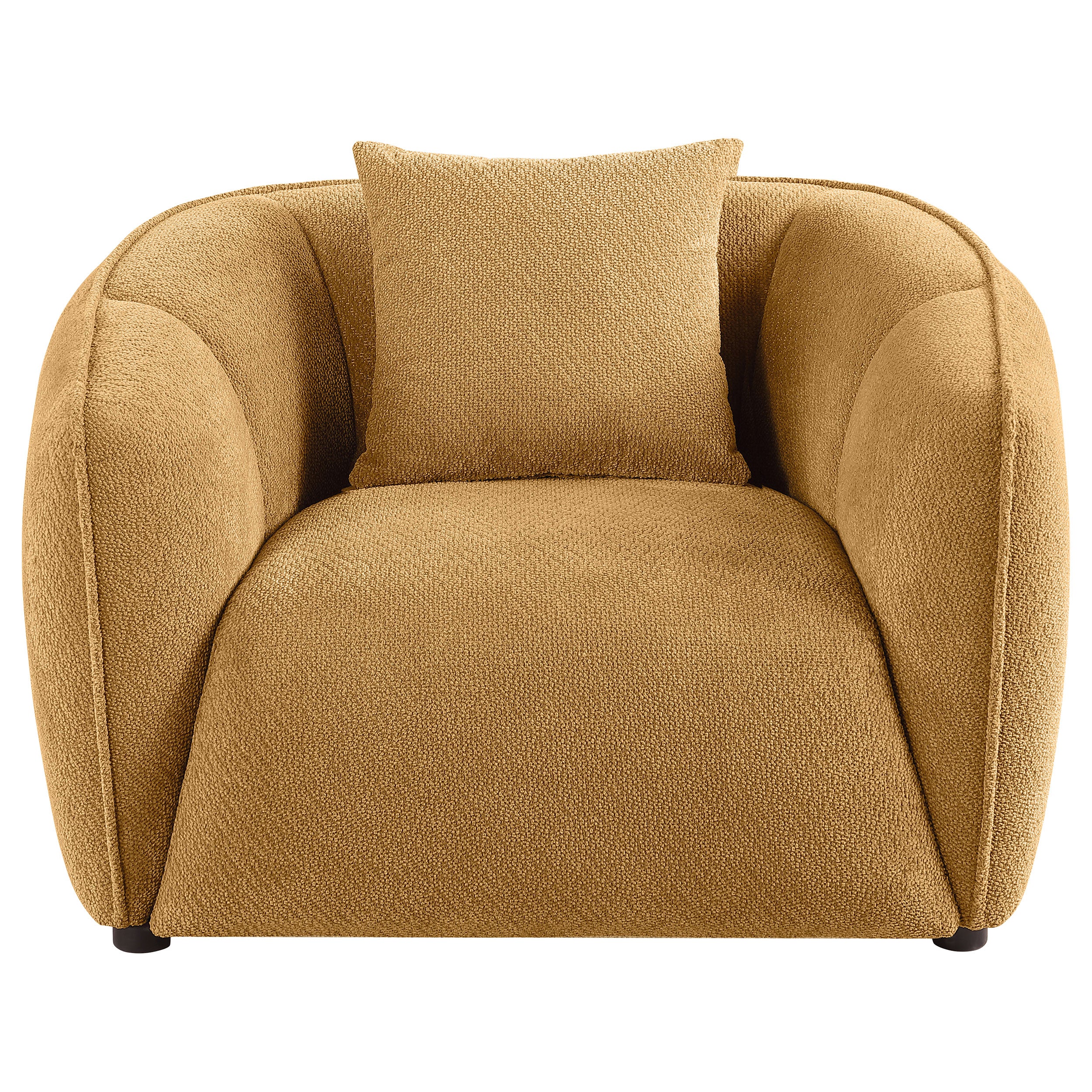 Aleisha Fabric Upholstered Accent Chair Mustard Yellow