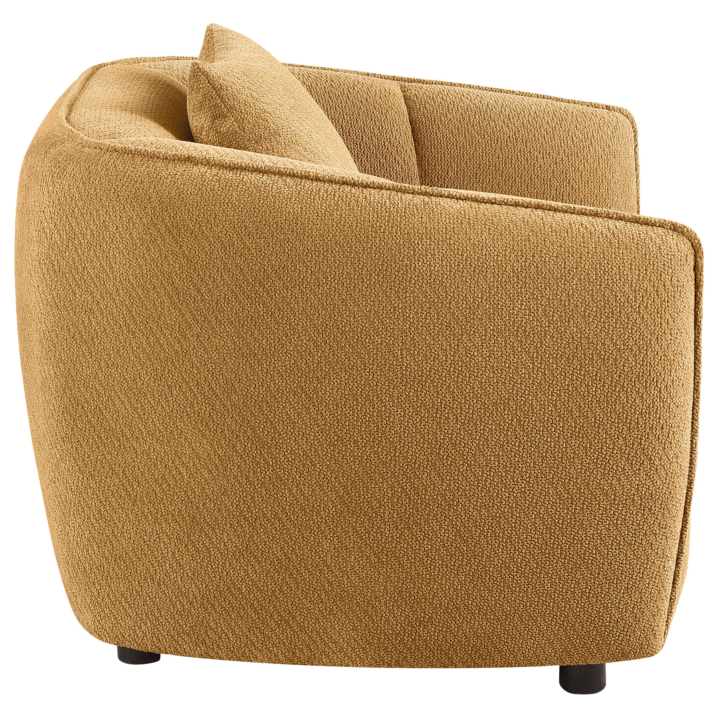 Aleisha Fabric Upholstered Accent Chair In Mustard Yellow