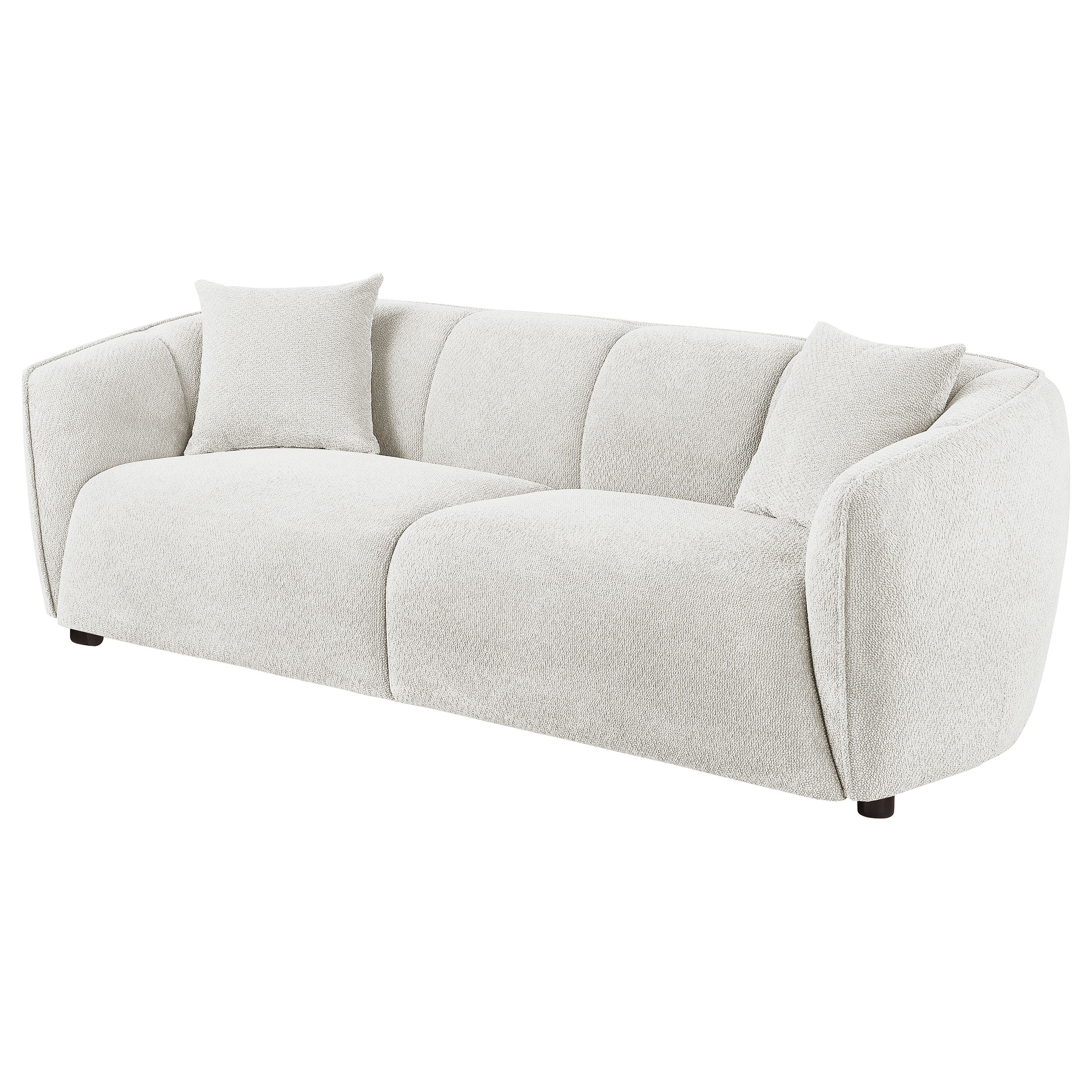 Aleisha Fabric Upholstered Sofa In Sand