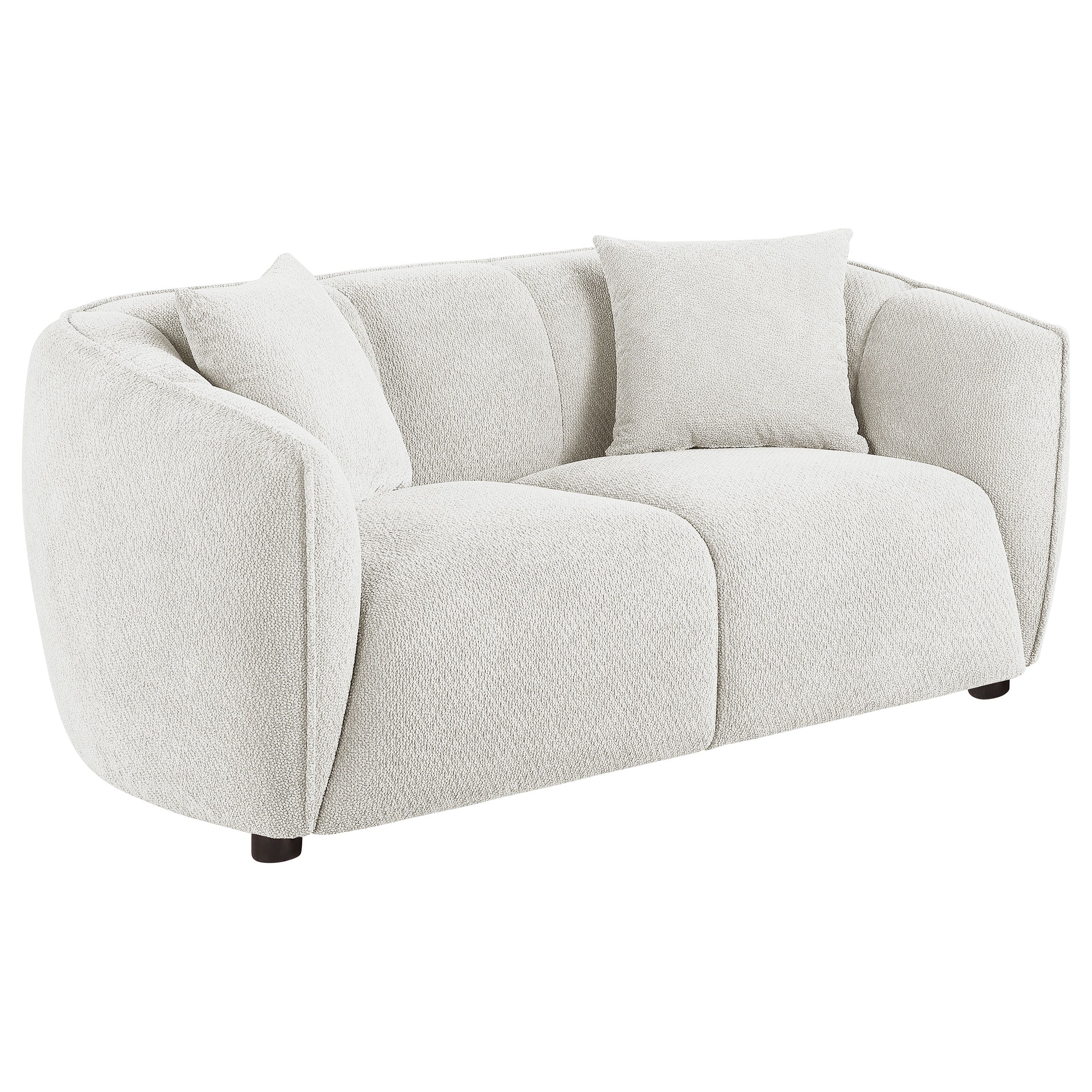 Aleisha Fabric Upholstered Loveseat Sand