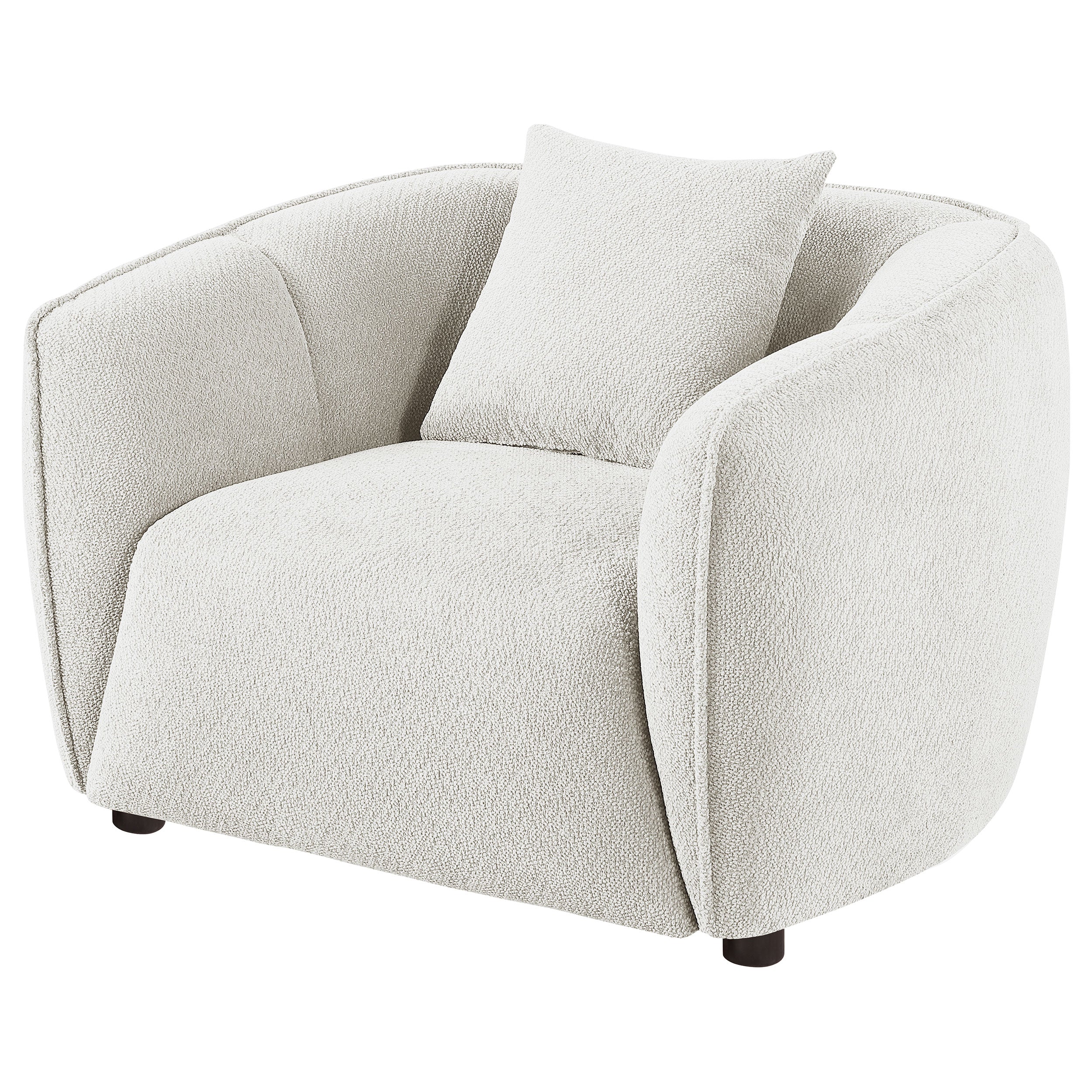 Aleisha Fabric Upholstered Accent Chair In Sand