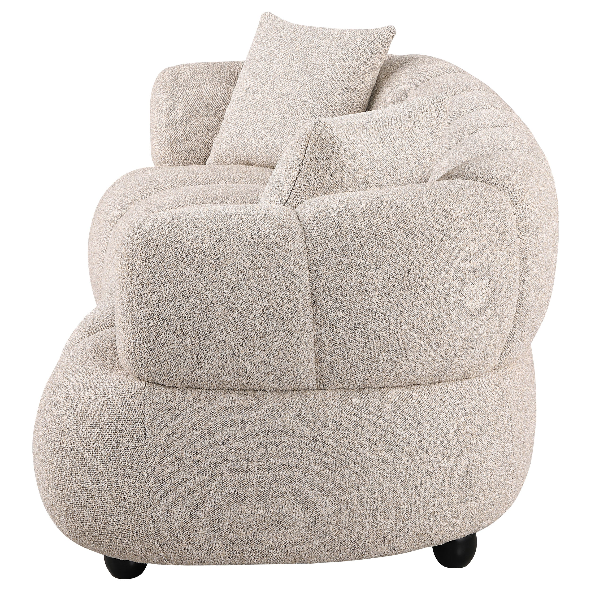 Whitney Contemporary Channel Tufted Woven Fabric Upholstered Sofa