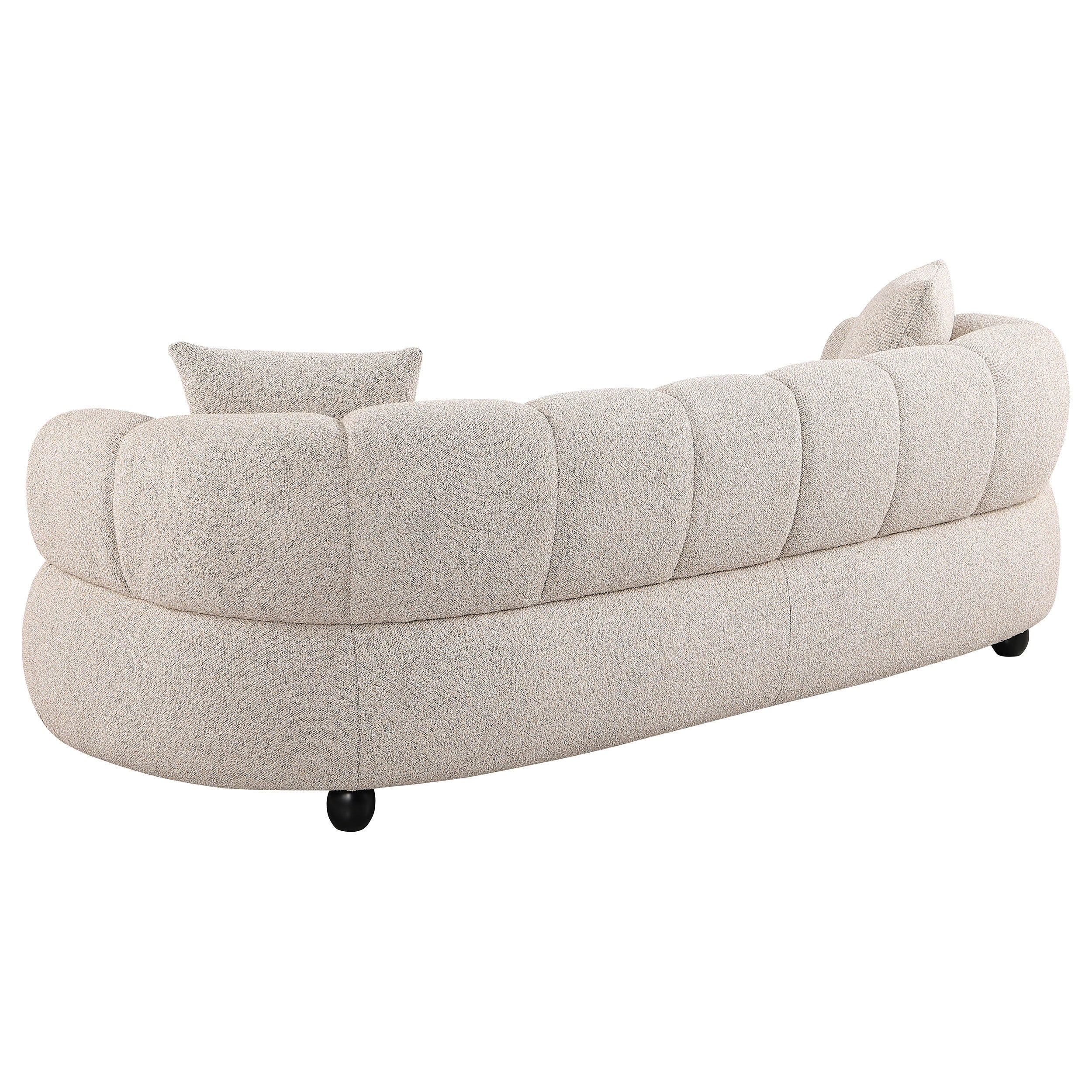 Whitney Contemporary Channel Tufted Woven Fabric Upholstered Sofa