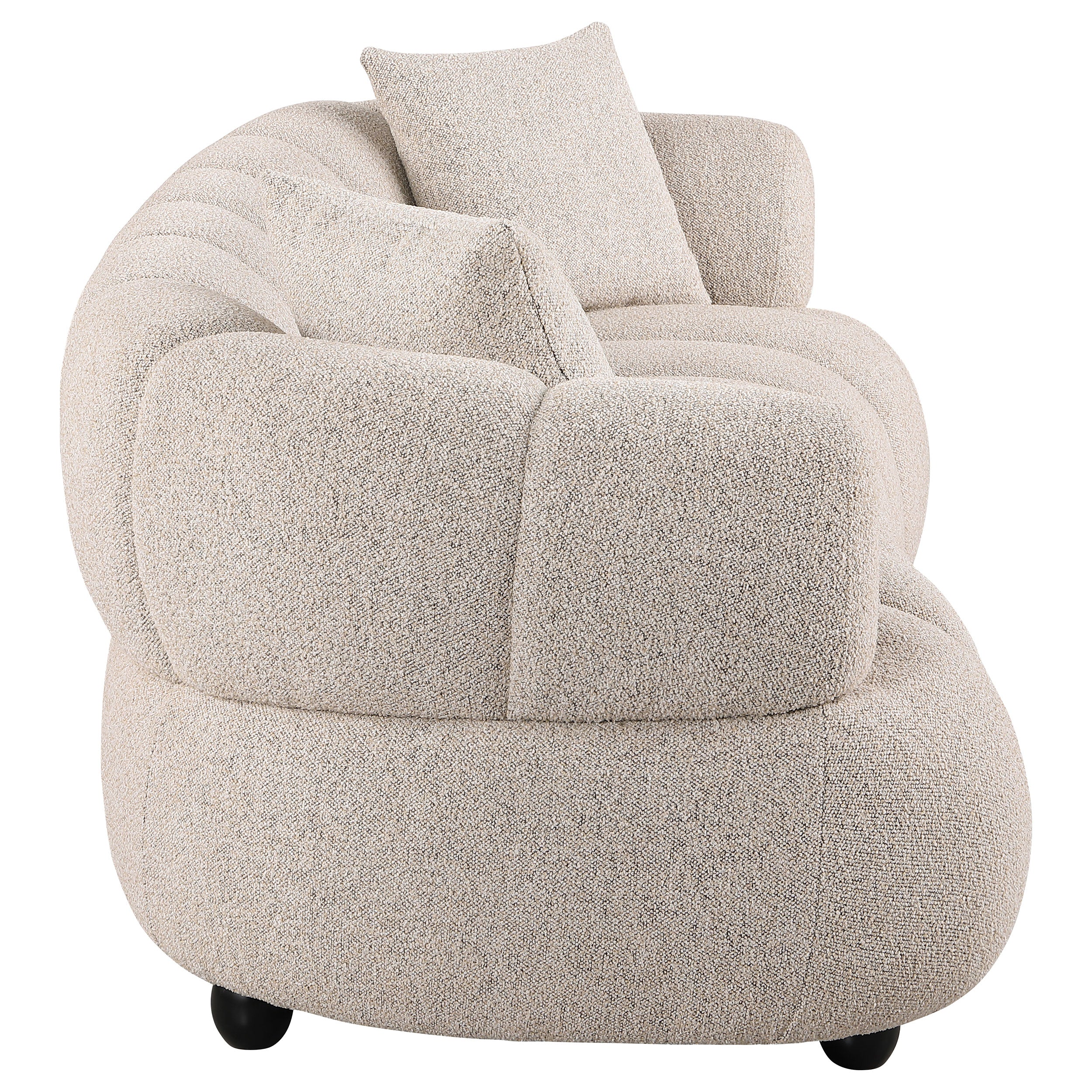 Whitney Contemporary Channel Tufted Woven Fabric Upholstered Sofa
