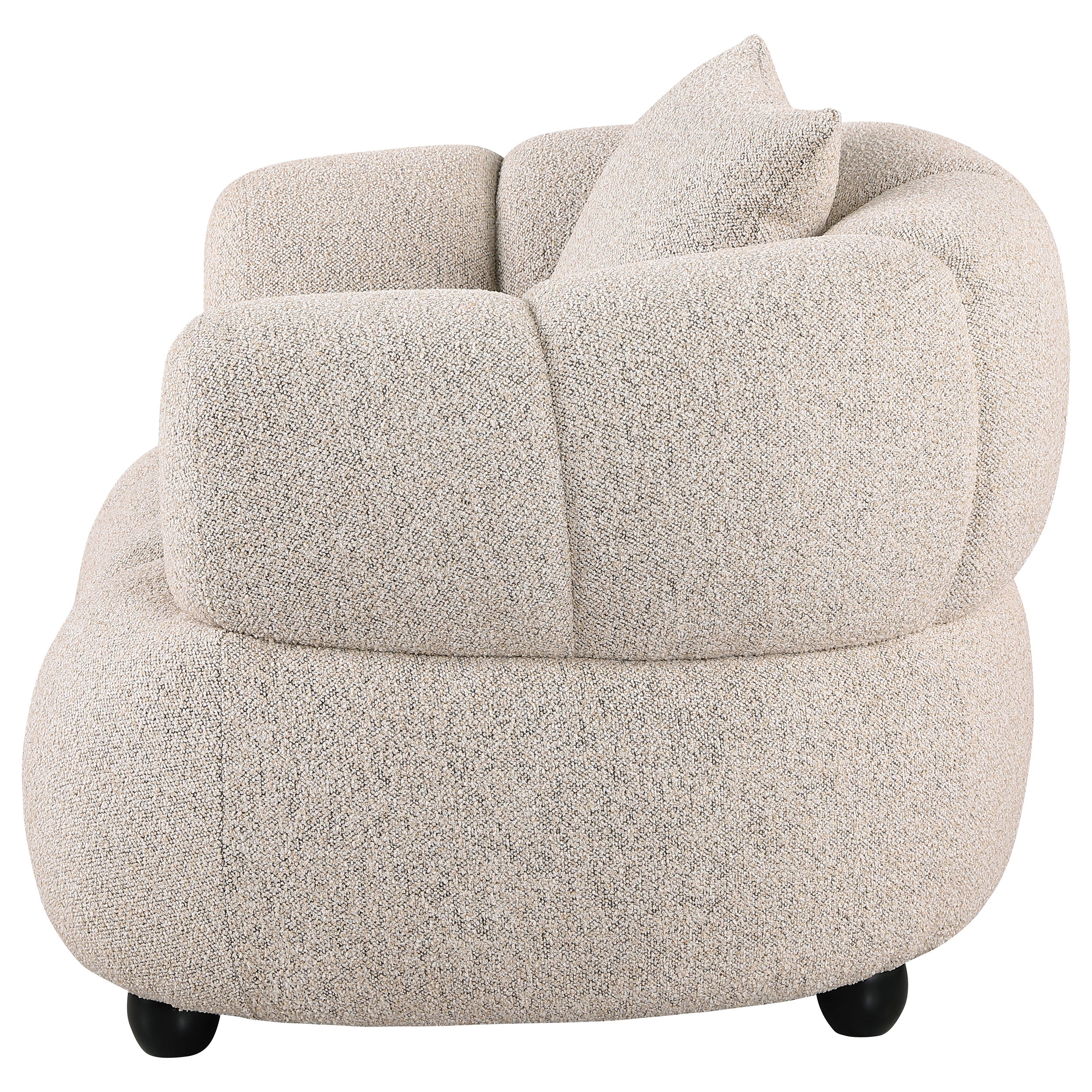 Whitney Contemporary Channel Tufted Woven Fabric Upholstered Accent Chair