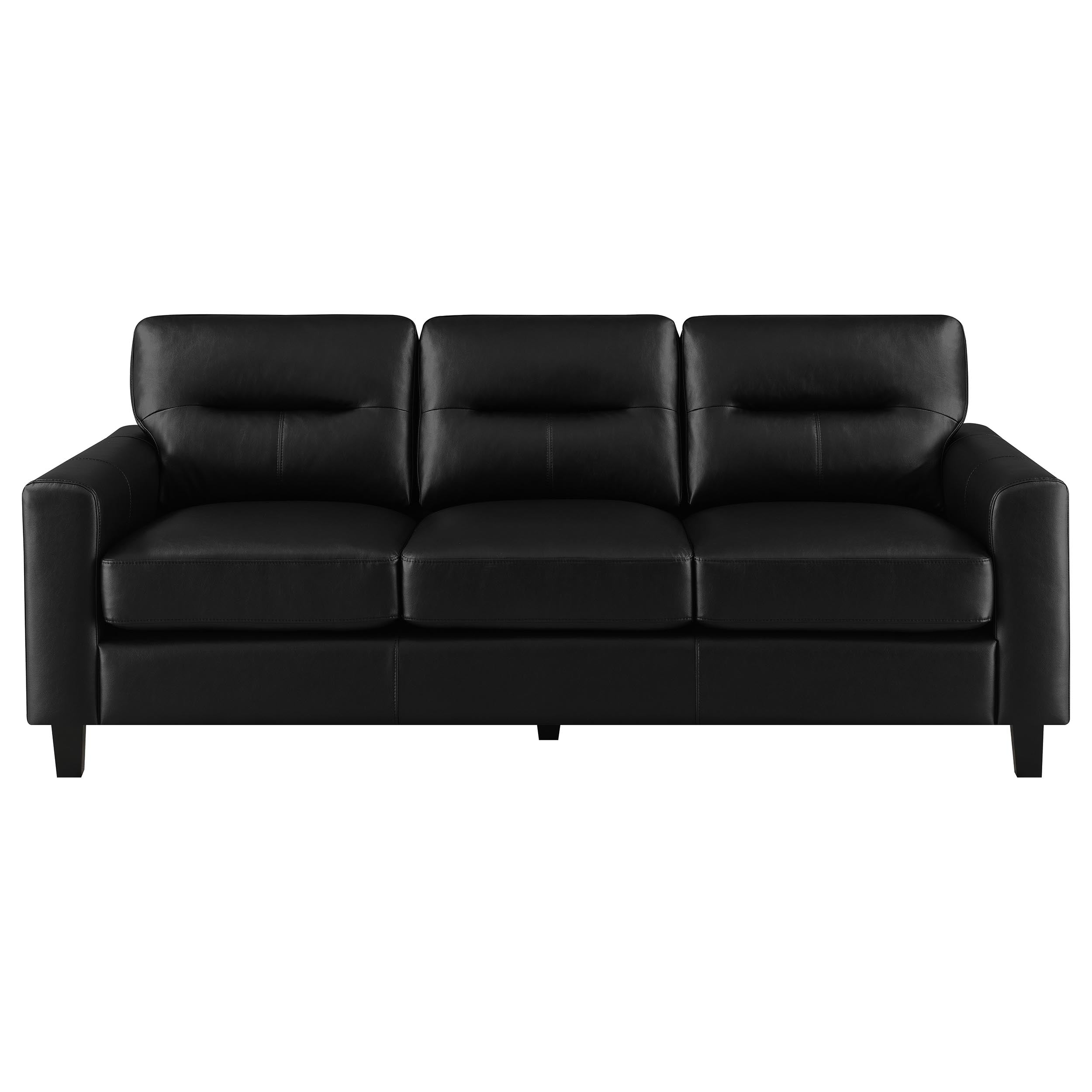 Scotland Sofa Set - 3 Piece - Black