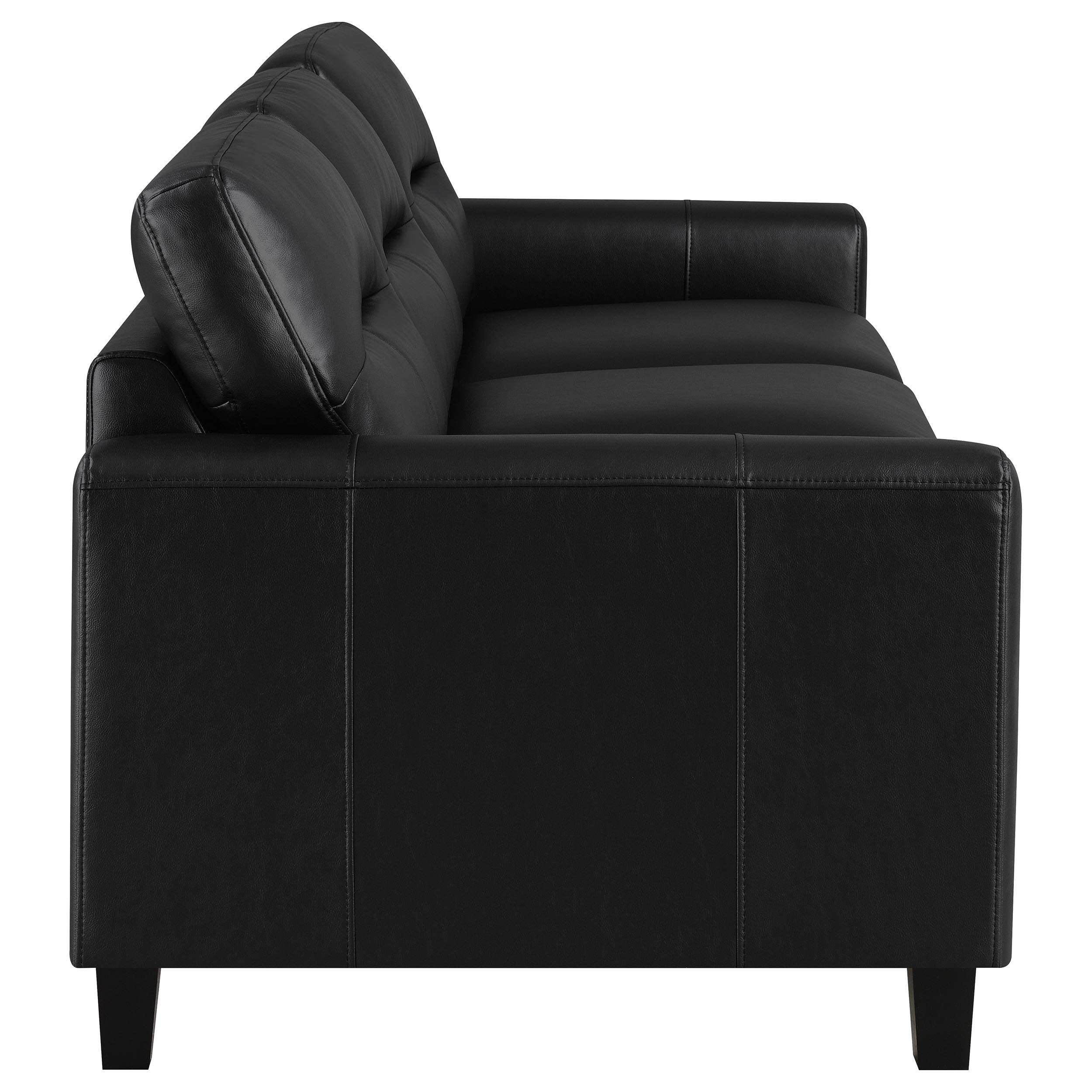 Scotland Sofa Set - 3 Piece - Black