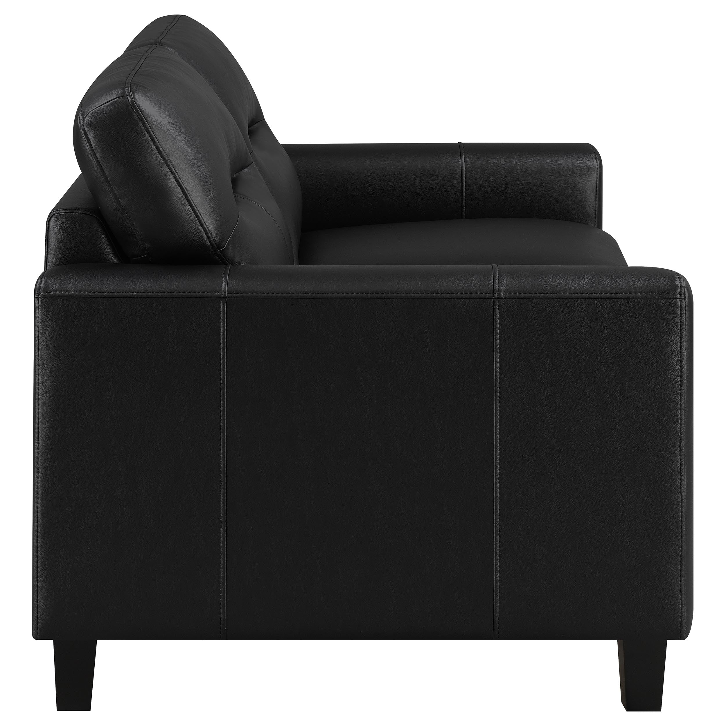 Scotland Sofa Set - 3 Piece - Black