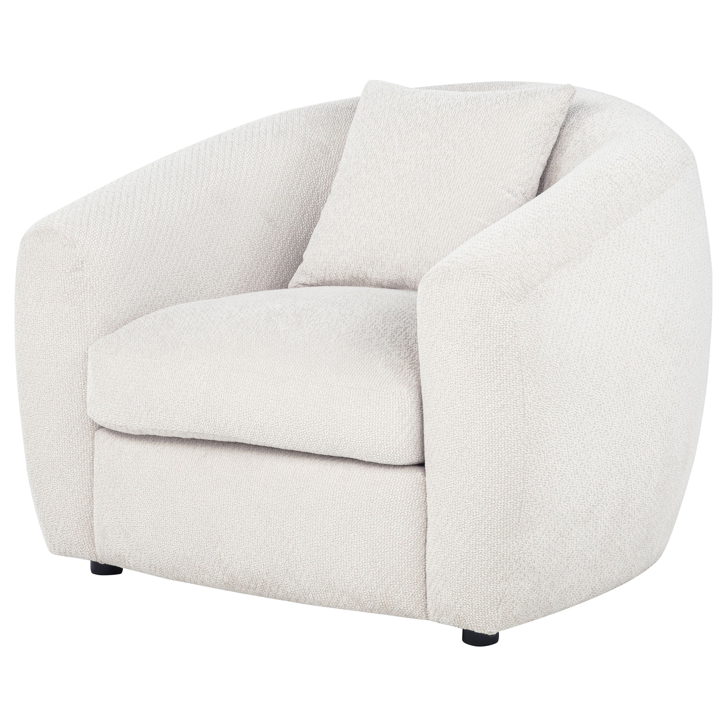Isabella Fabric Upholstered Accent Chair In Sand
