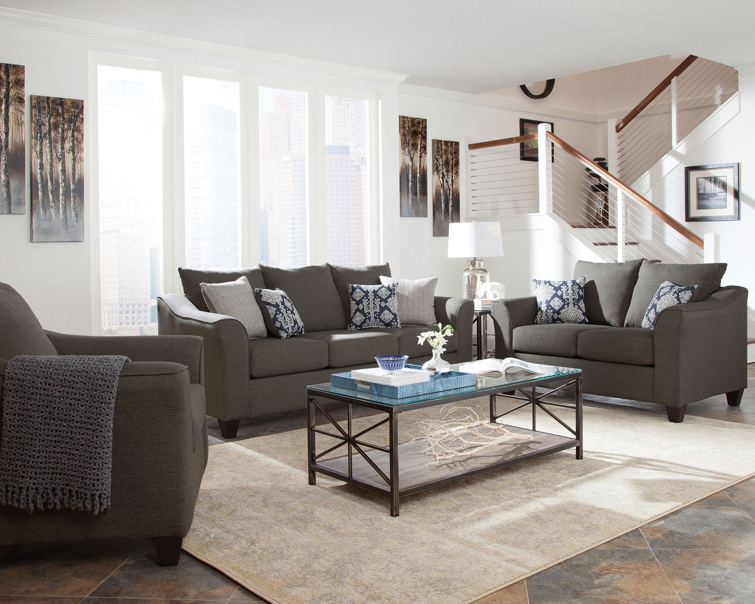 Salizar Sofa - Charcoal Grey