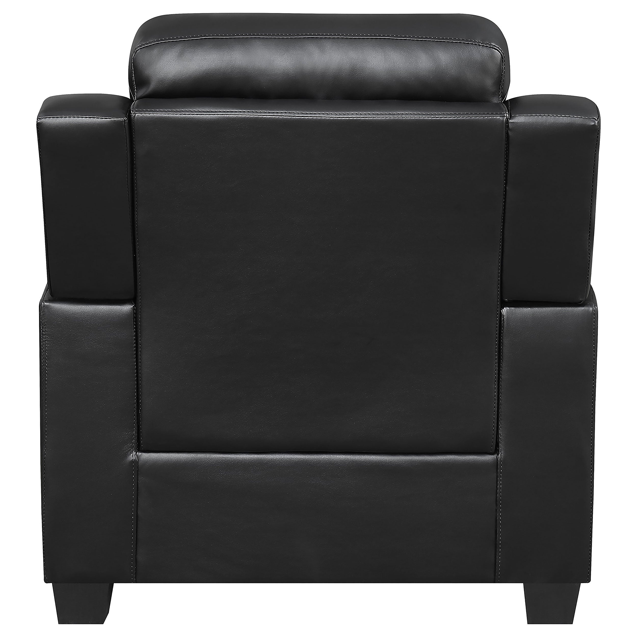 Finley 3-piece Upholstered Padded Arm Tufted Sofa Set In Black