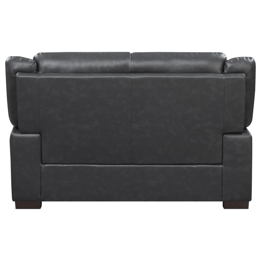 Arabella 3-piece Upholstered Padded Arm Sofa Set In Grey