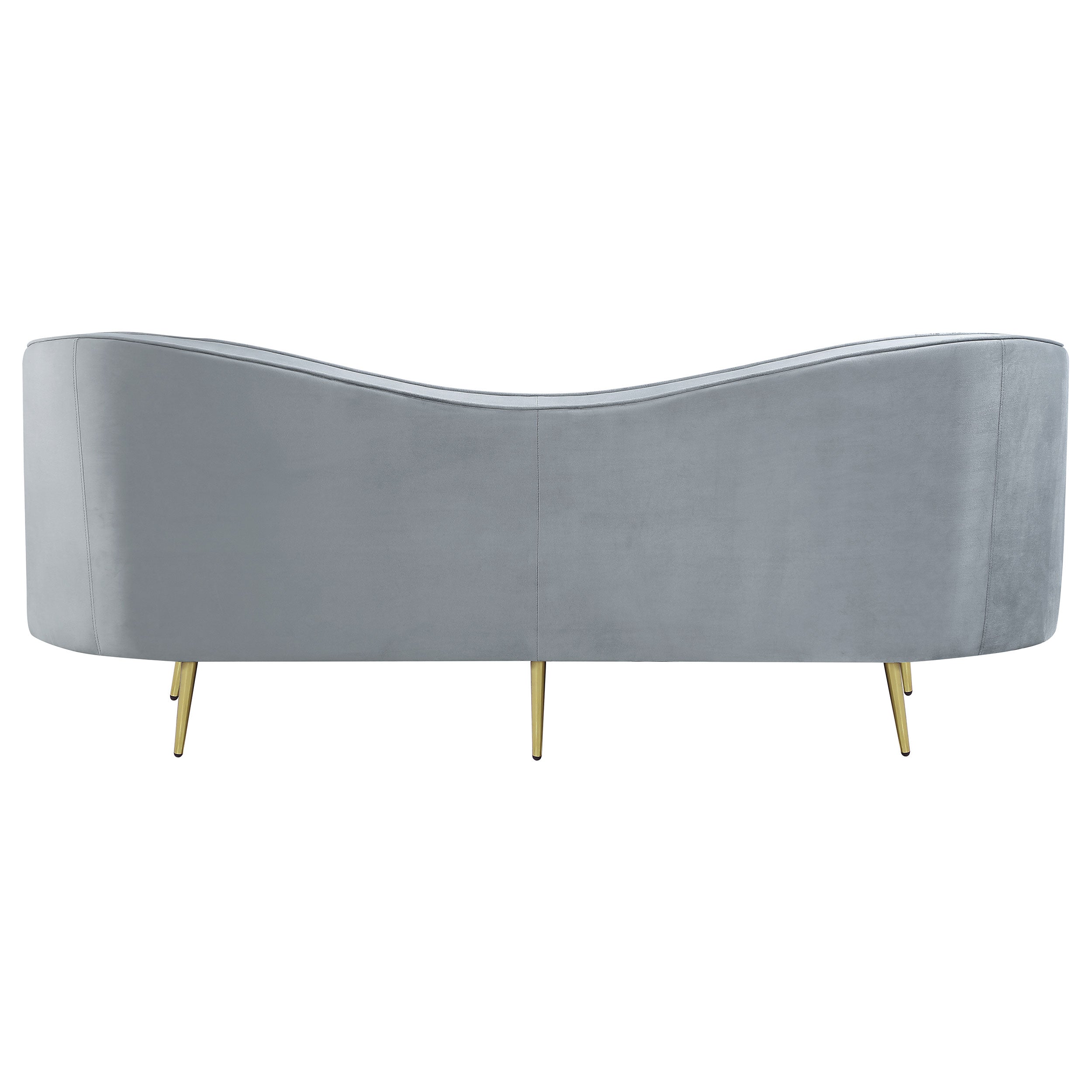 Sophia 3-piece Upholstered Channel Tufted Sofa Set in Grey