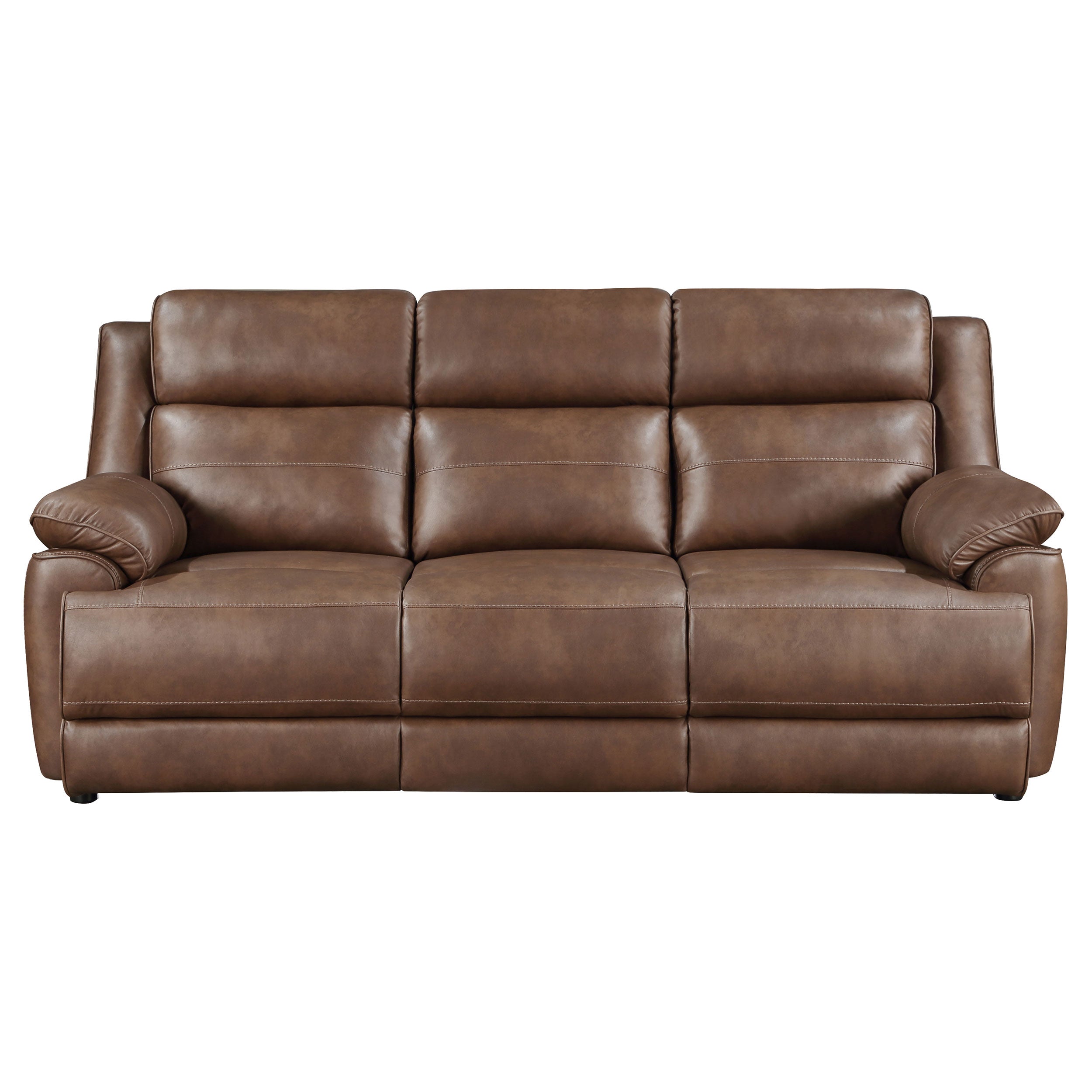 Ellington 3-piece Upholstered Padded Arm Sofa Set In Dark Brown