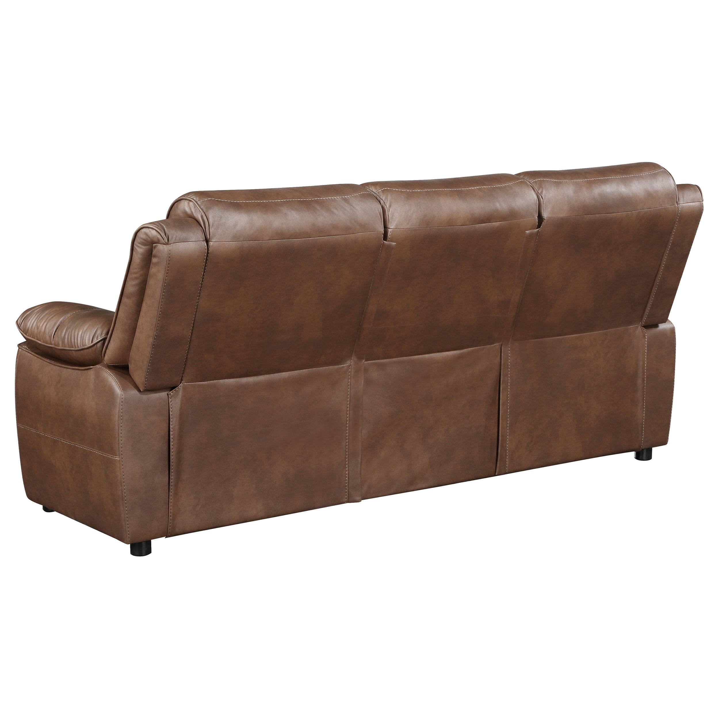 Ellington 3-piece Upholstered Padded Arm Sofa Set In Dark Brown