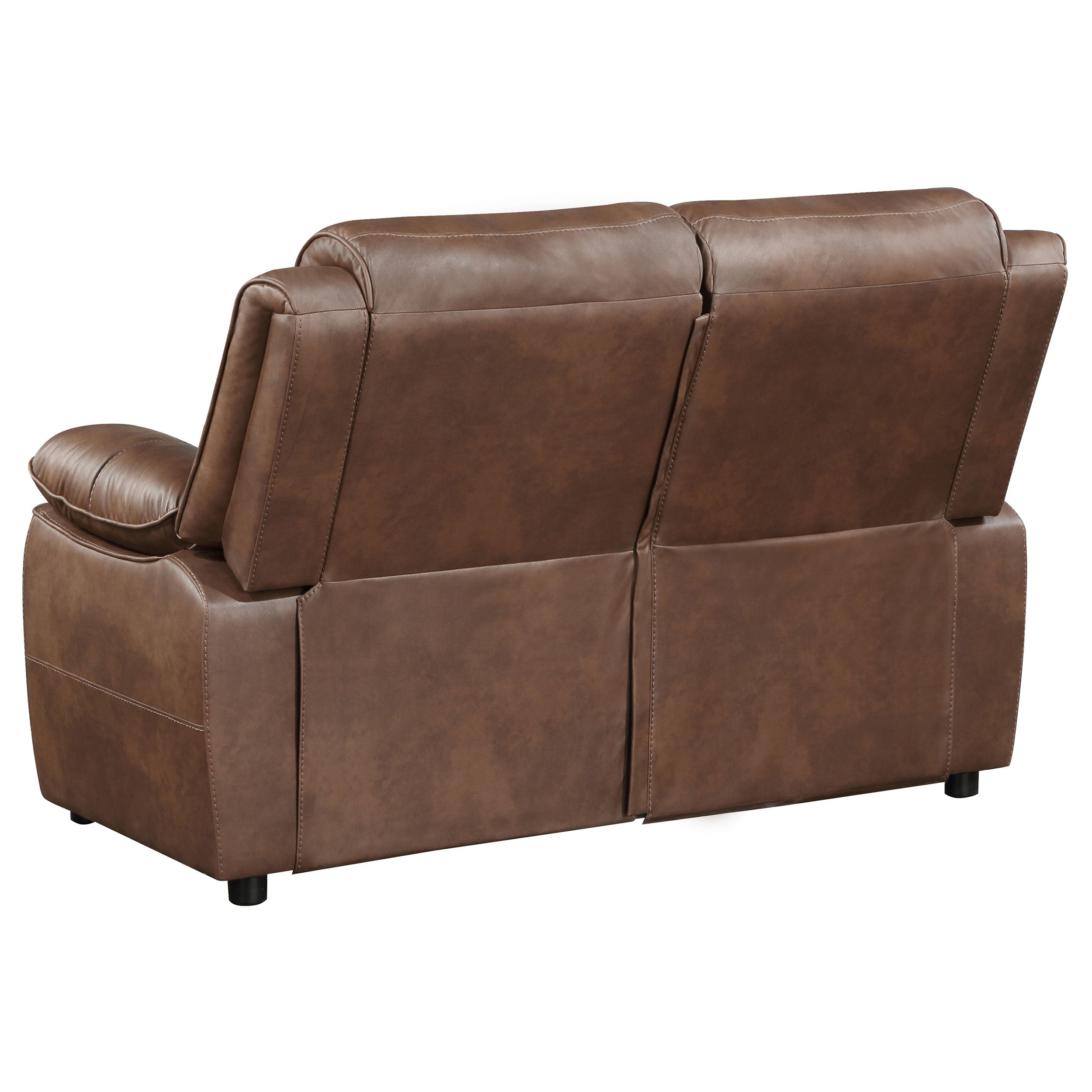 Ellington 3-piece Upholstered Padded Arm Sofa Set In Dark Brown