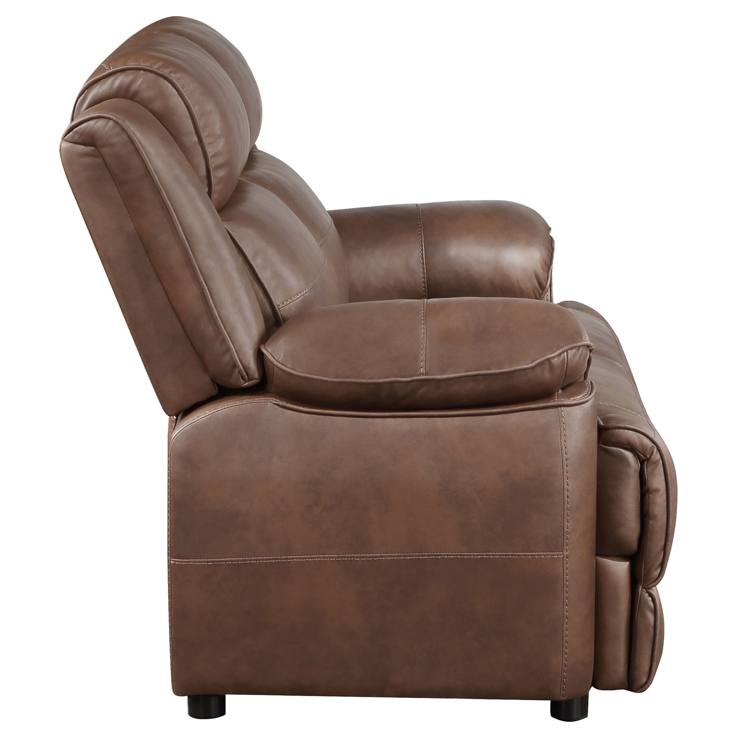 Ellington 3-piece Upholstered Padded Arm Sofa Set In Dark Brown