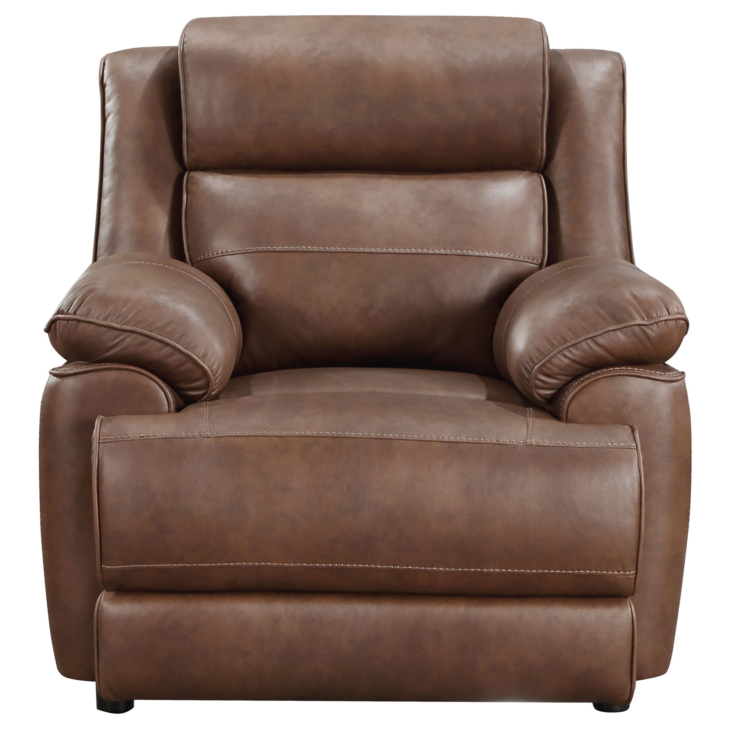 Ellington 3-piece Upholstered Padded Arm Sofa Set In Dark Brown