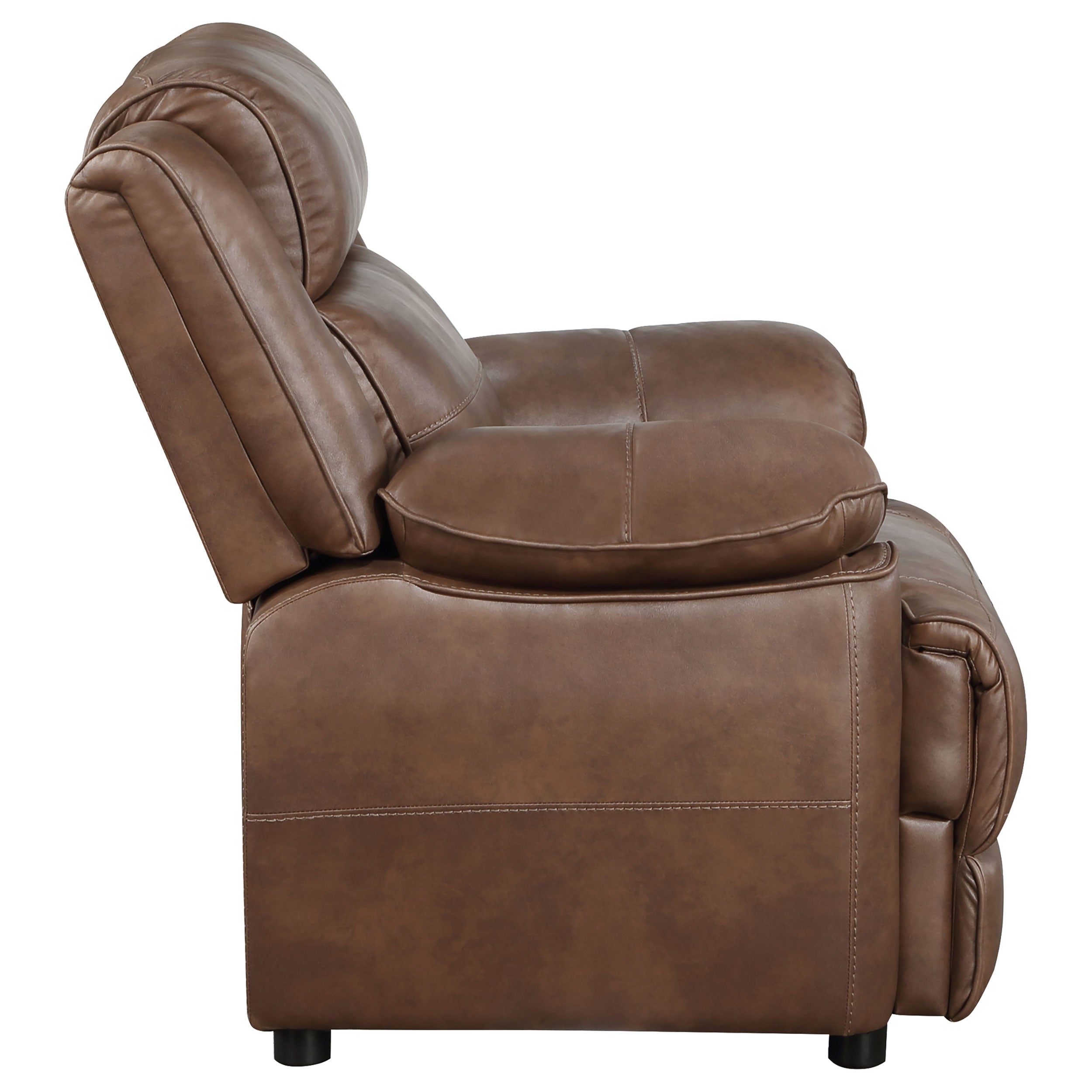 Ellington 3-piece Upholstered Padded Arm Sofa Set In Dark Brown